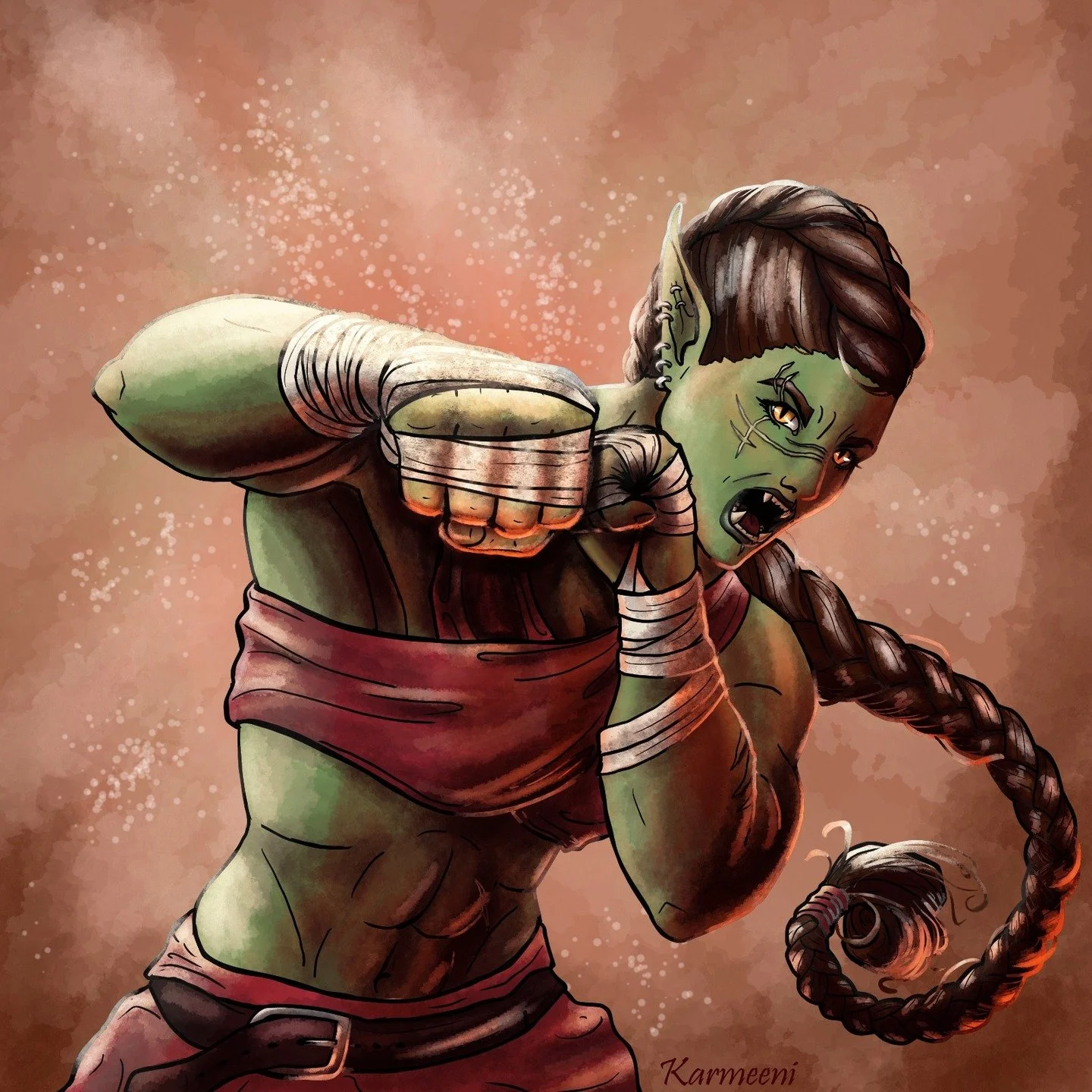 Some boxing and drawing practice with Mori

#art #digitalart #orc #warrior #boxing