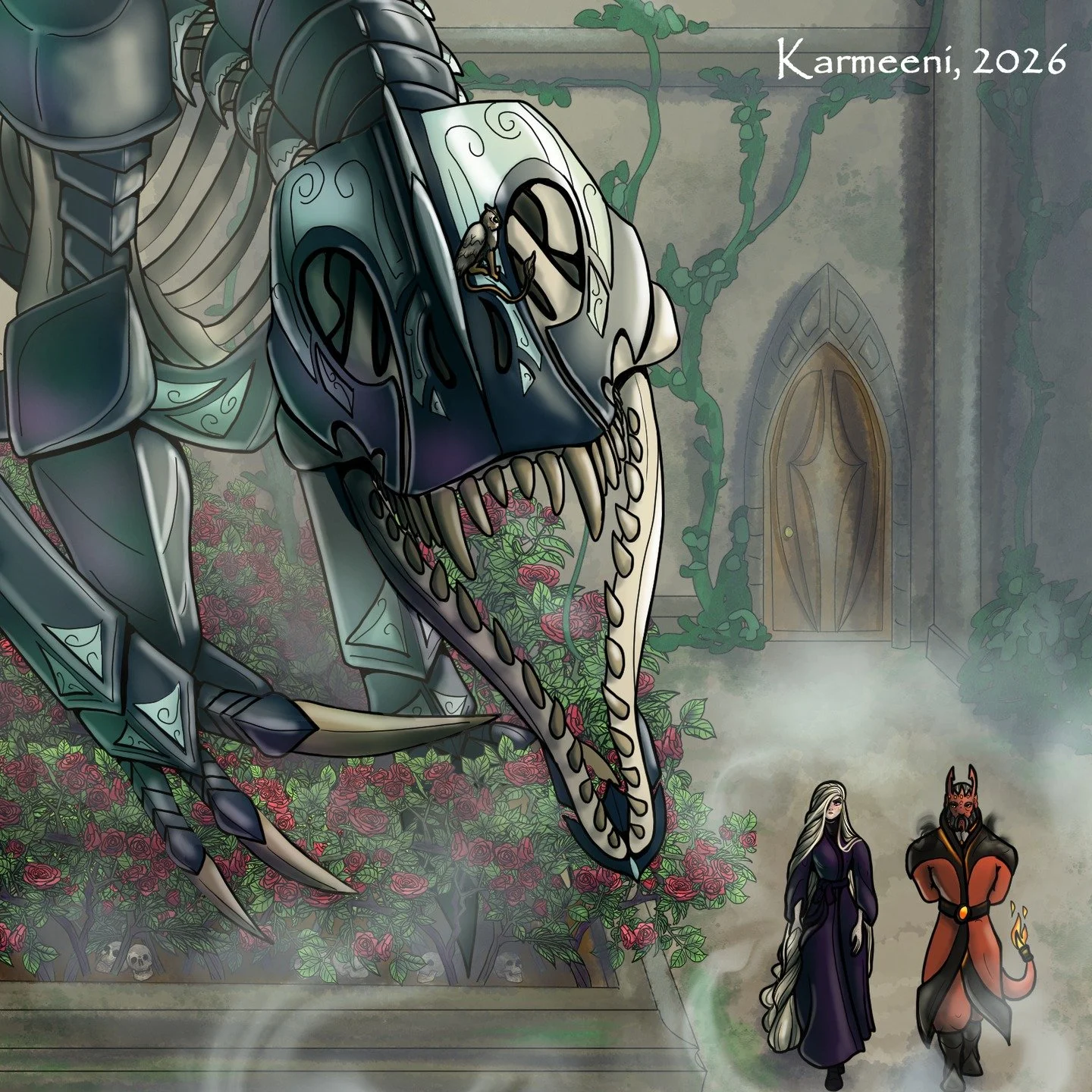 Seri has a giant fantasy dinosaur skeleton in her yard, because of course she does.

Read my comic about Seri here:
https://www.webtoons.com/en/canvas/untangled/list?title_no=1082423

Every favourite, like and comment is greatly appreciated! :)

#dig