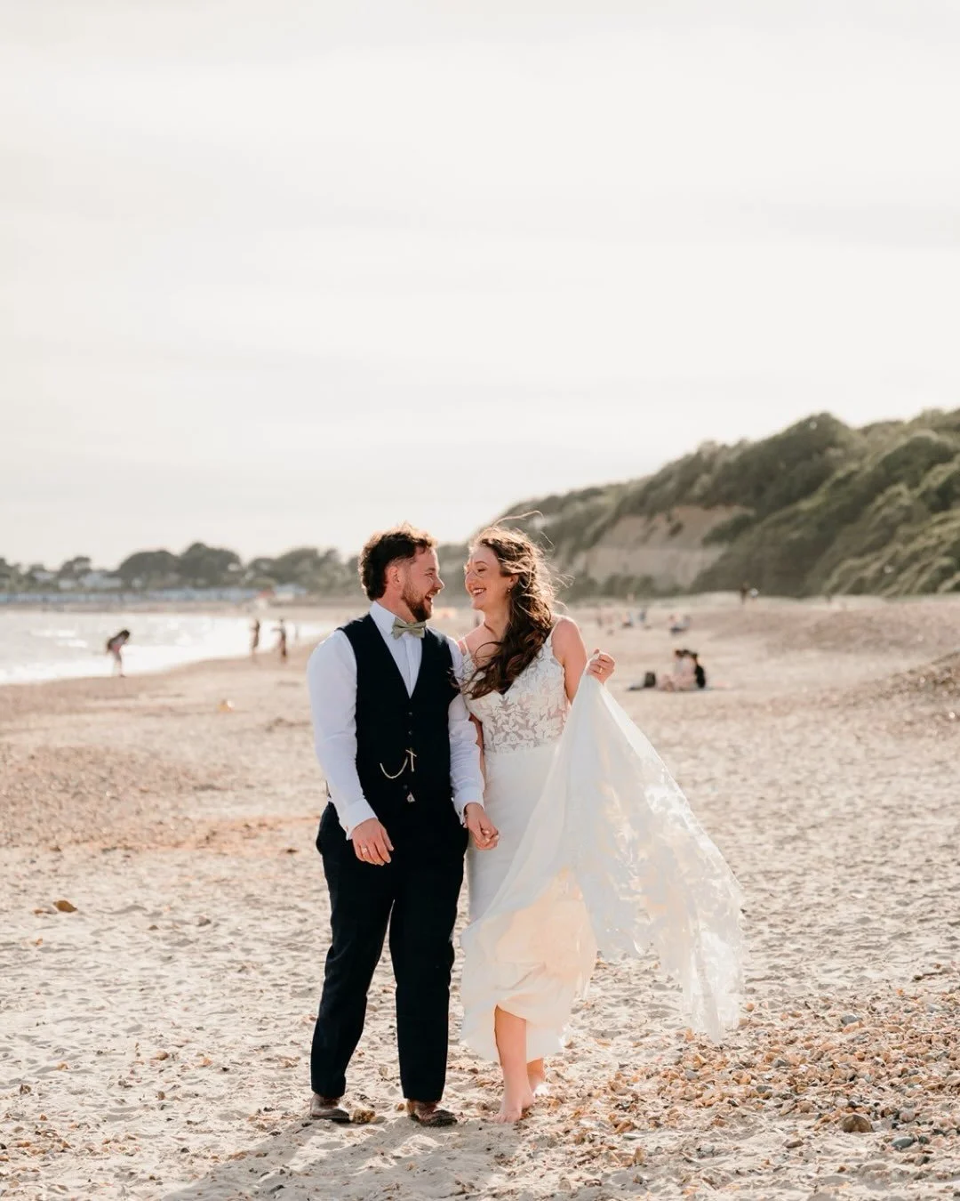 A little post-married dance on the beach! Why not! These two were truly amazing.

Venue: @highcliffecastleweddings 
Photography: @pipandclo.uk 
Videography: @4keeps.uk 
Hair: @victorianightingalehair 
Makeup: @chloeskinner_makeup 
Live music: @ashame