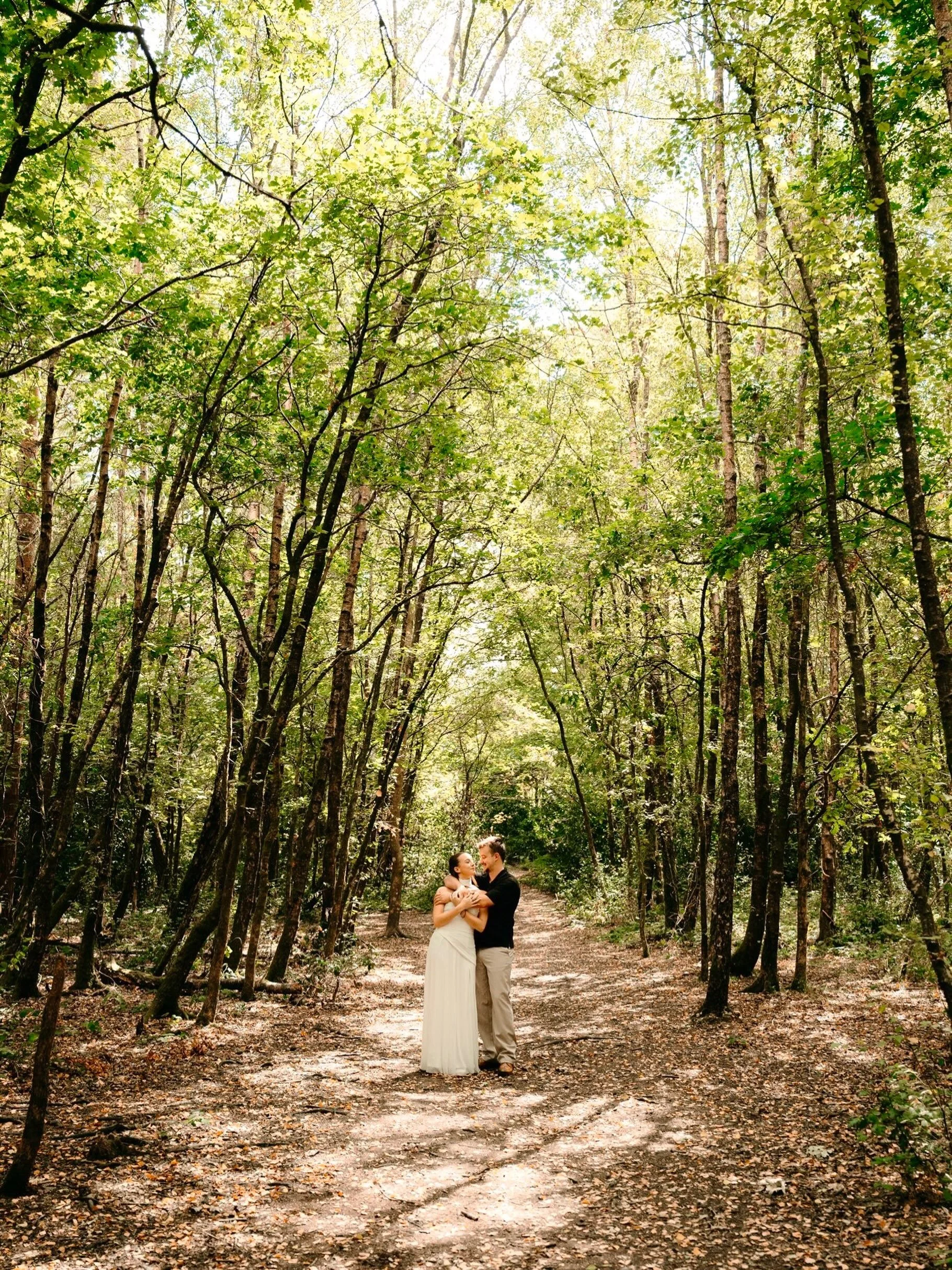 The sunlight through the trees for this pre-wedding shoot was 🤌

We had such a lovely time with O&amp;B back in August, so excited for their wedding next April! ❤️