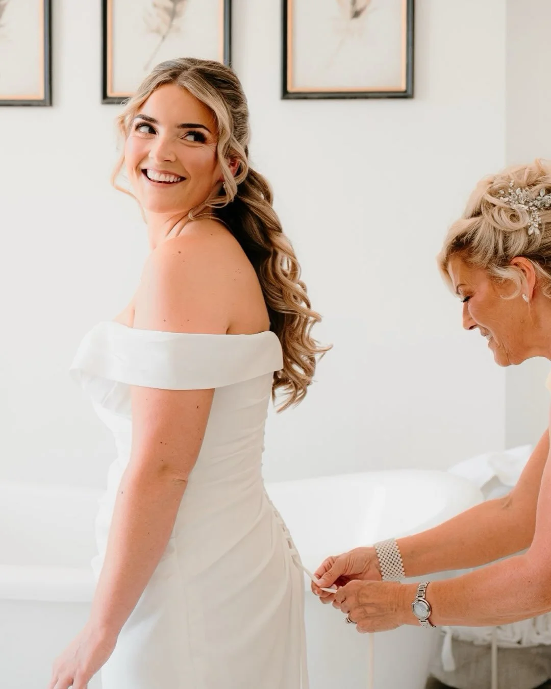 A couple of our favourite morning snaps of the beautiful Charlotte at @bartleylodge back in July. Incredible makeup by @beckylankesterbeauty and hair by Charlotte&rsquo;s friend Becky. Dress is from @isobelsbridal 💕