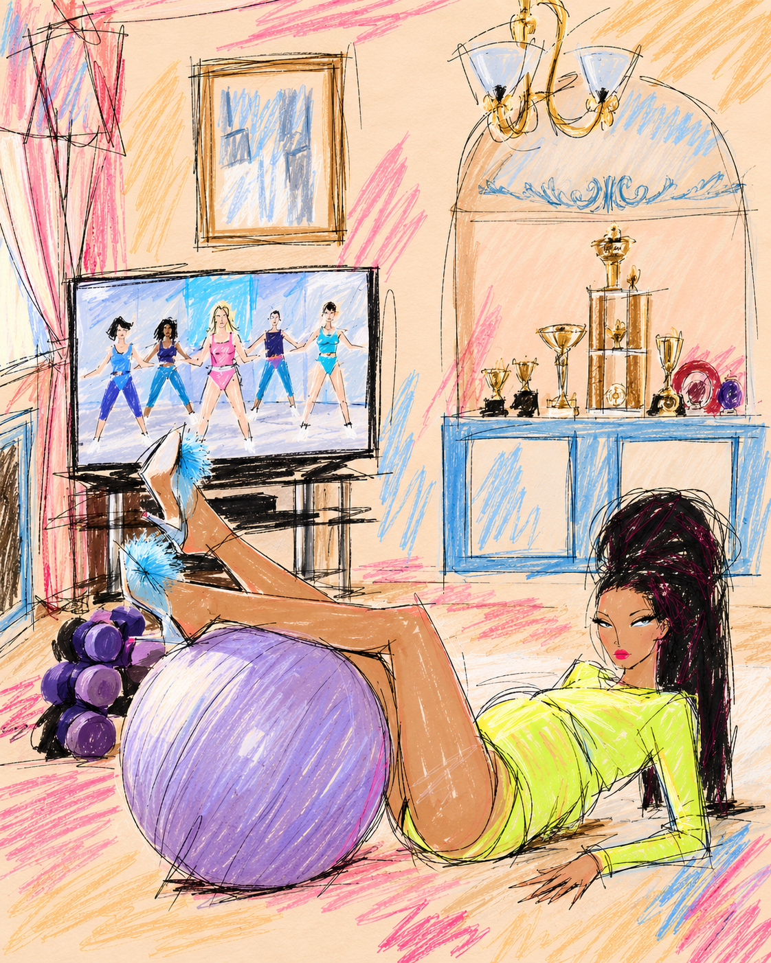 I did a Jane Fonda workout… Pregnant.