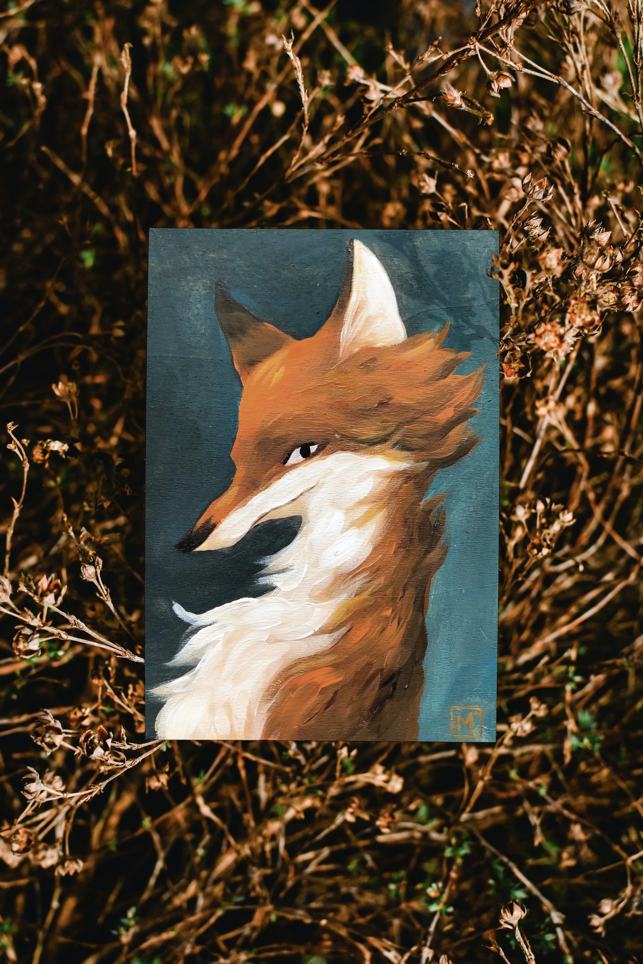 Postkarte - fancy Fox