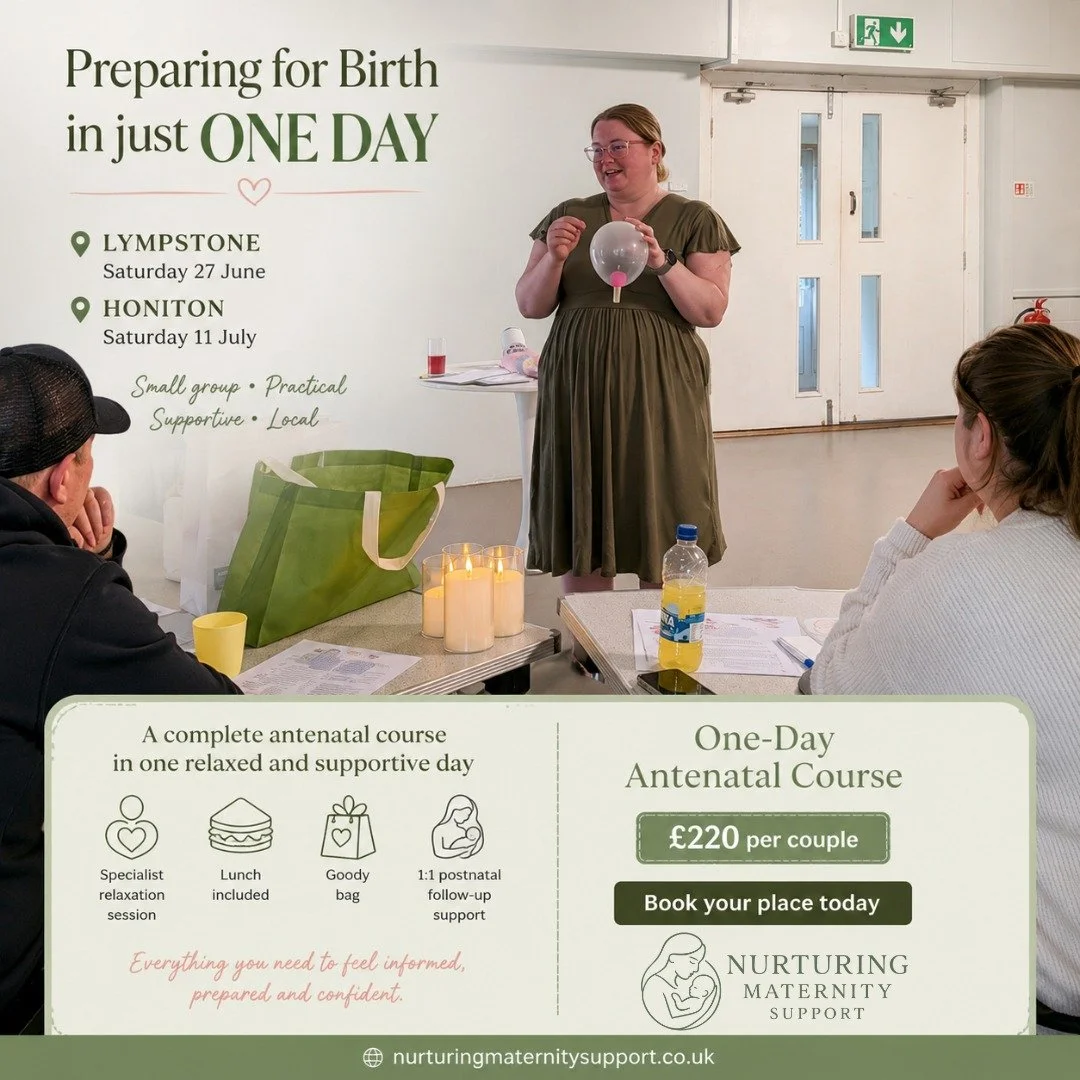 When I became a parent myself, I realised that information alone isn't enough.

Parents need the opportunity to ask questions, explore their options, build confidence and feel supported.

That's why my One-Day Antenatal Courses are kept small and wel