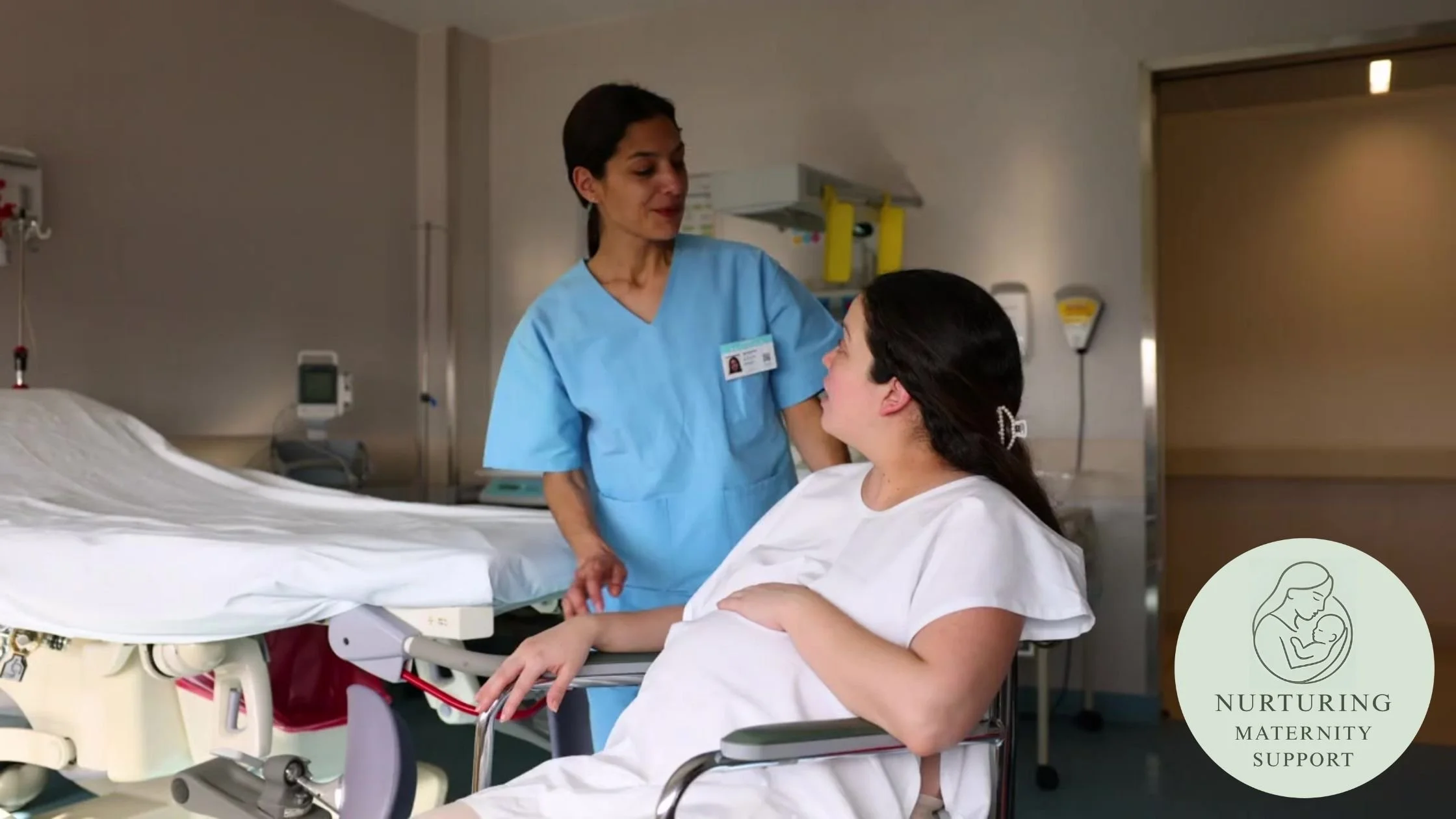 midwife and pregnant mum discussing induction of labour