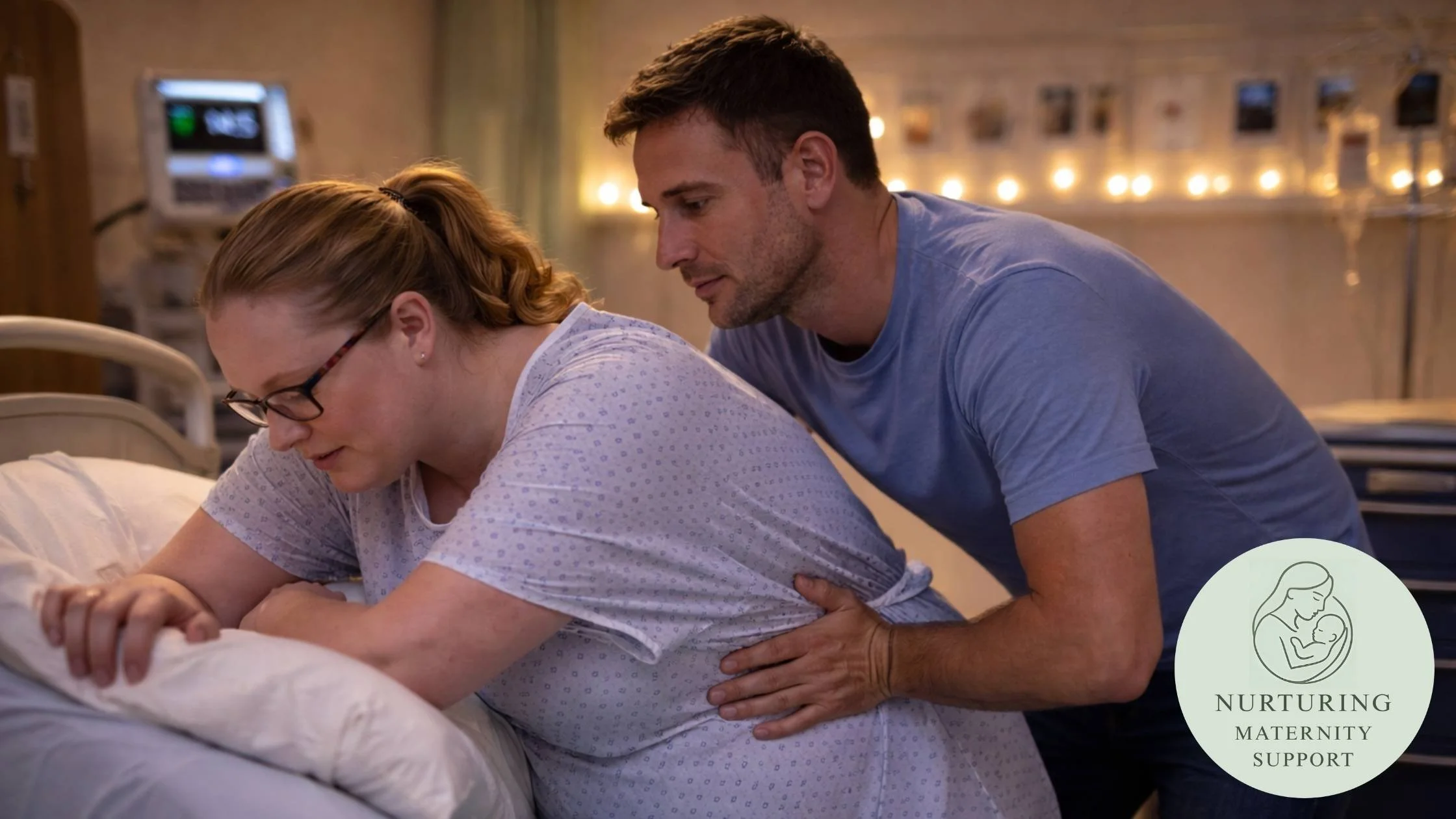 Birth Partner supporting through physical touch during labour