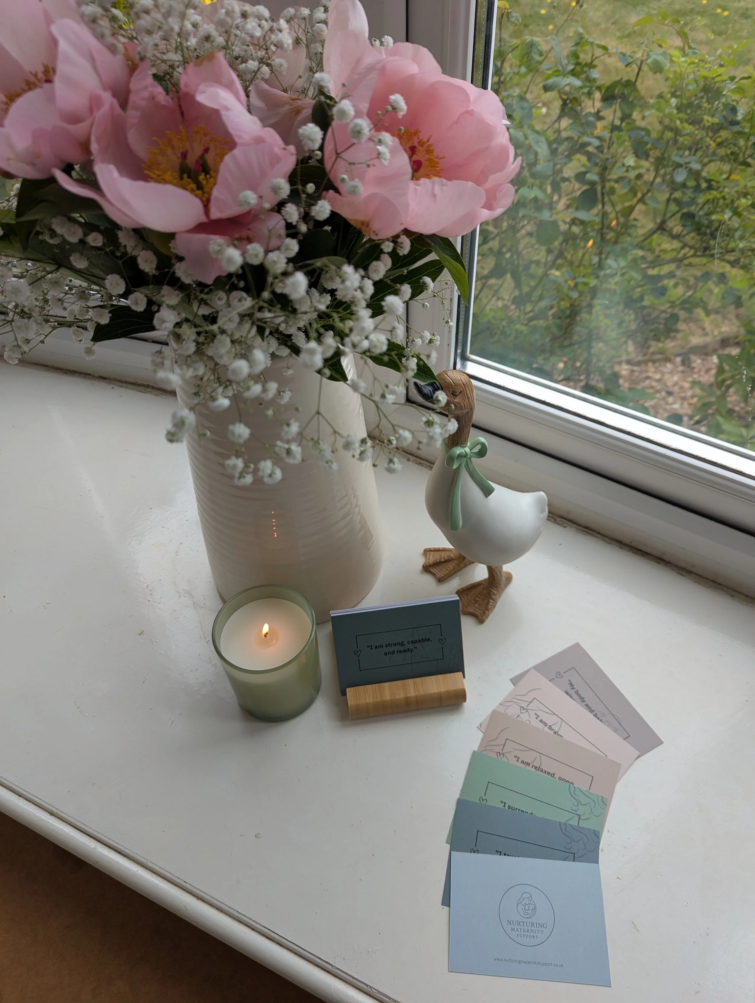 Pocket sized birth affirmation cards