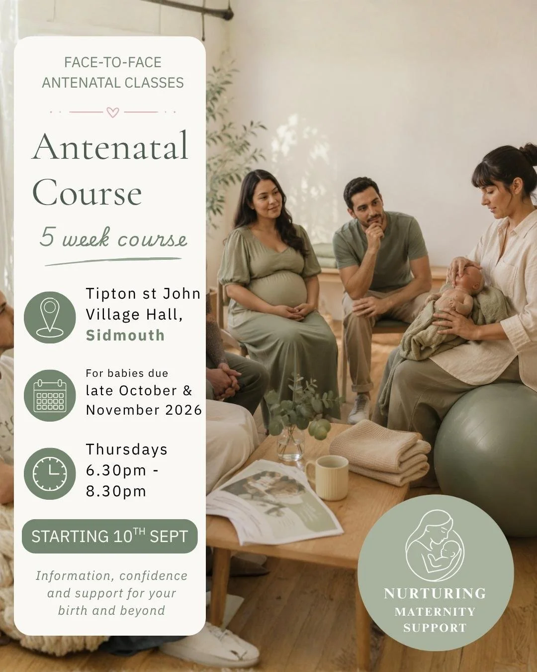 Antenatal Class - Tipton St John, Sidmouth - September 2026