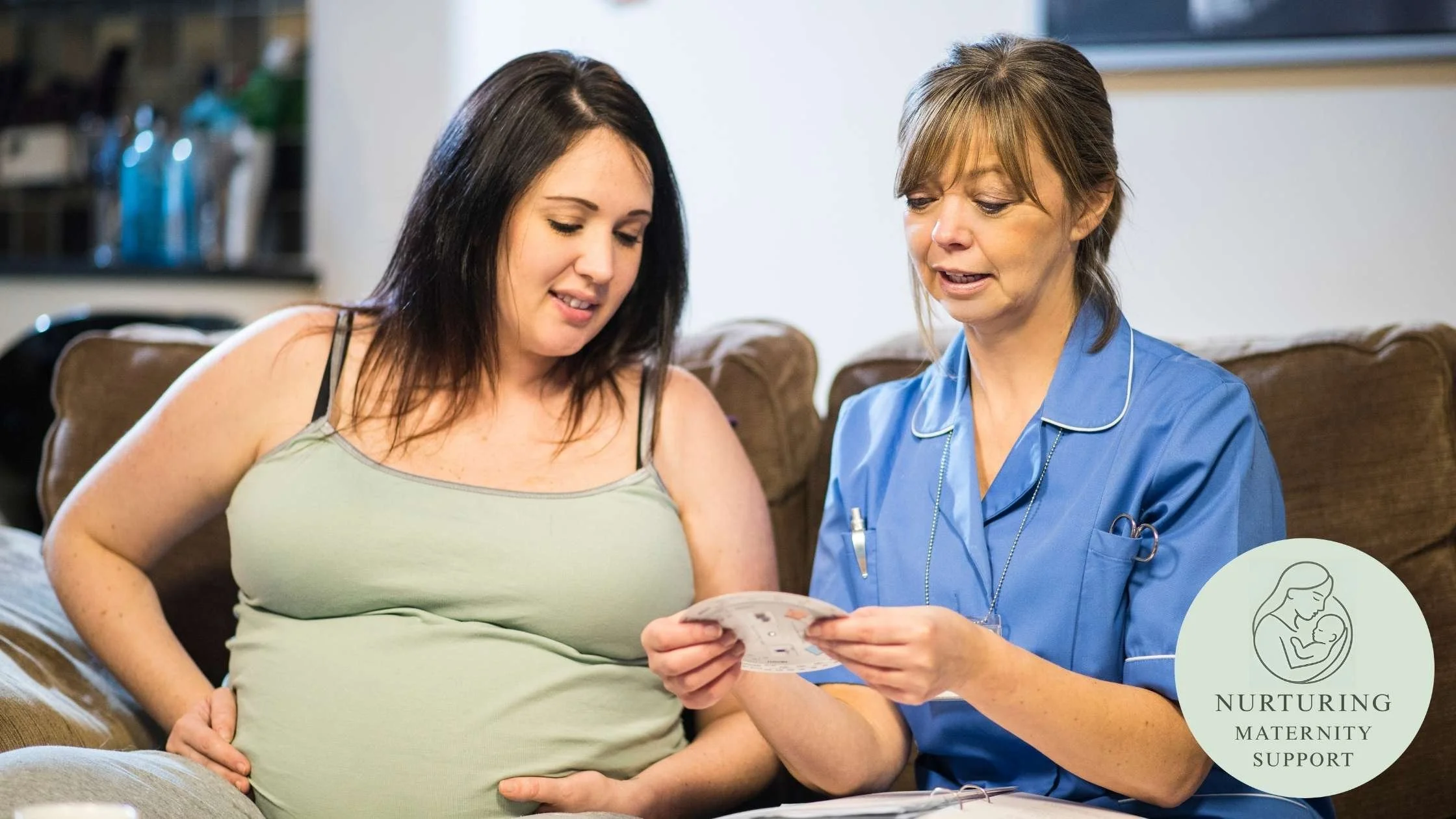 Midwife and pregnant woman
