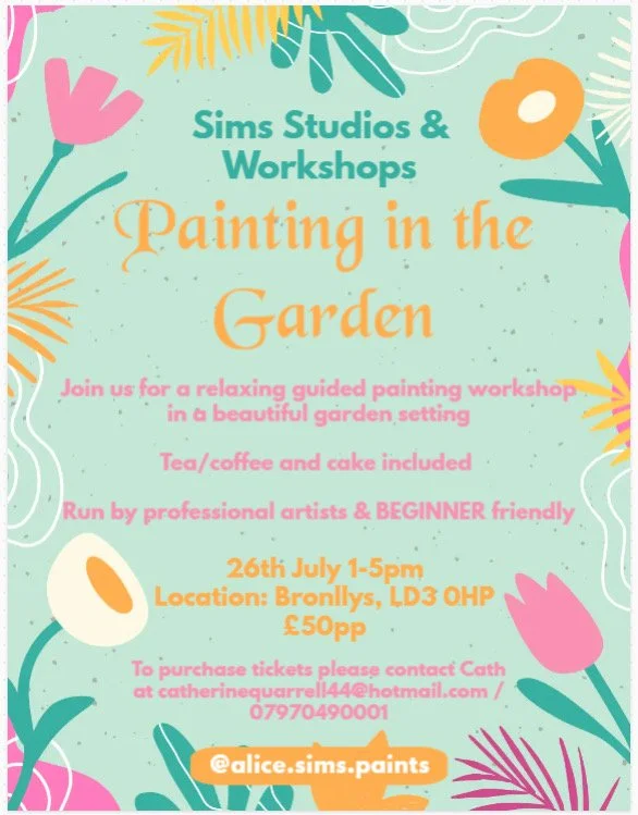 Sims Studios & Workshops Presents: Painting in the Garden