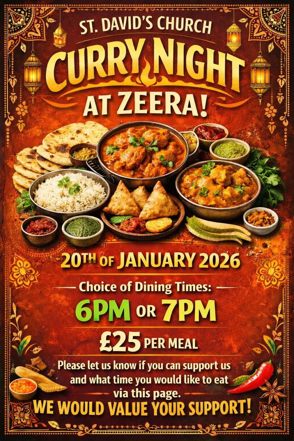 St David's Church: Curry Night