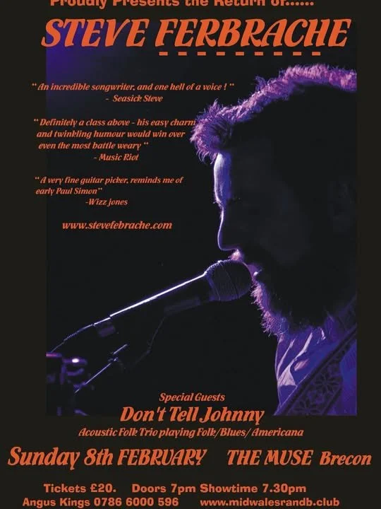 Mid Wales Rhythm & Blues Club: Steve Ferbrache & Don't Tell Johnny