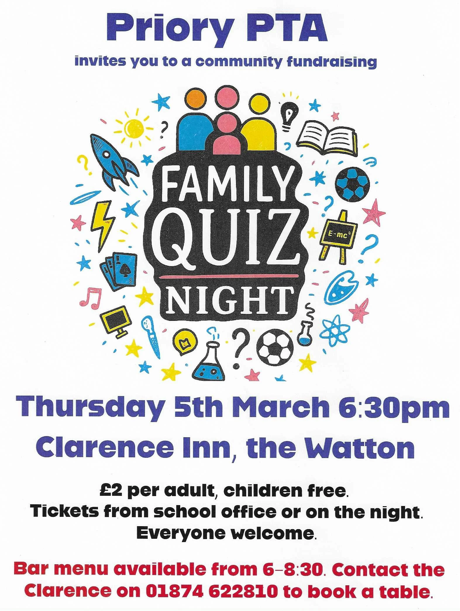 Priory PTA Family Quiz Night