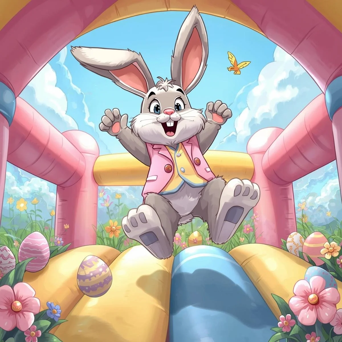 easter bunny on a bouncy castle.jpg