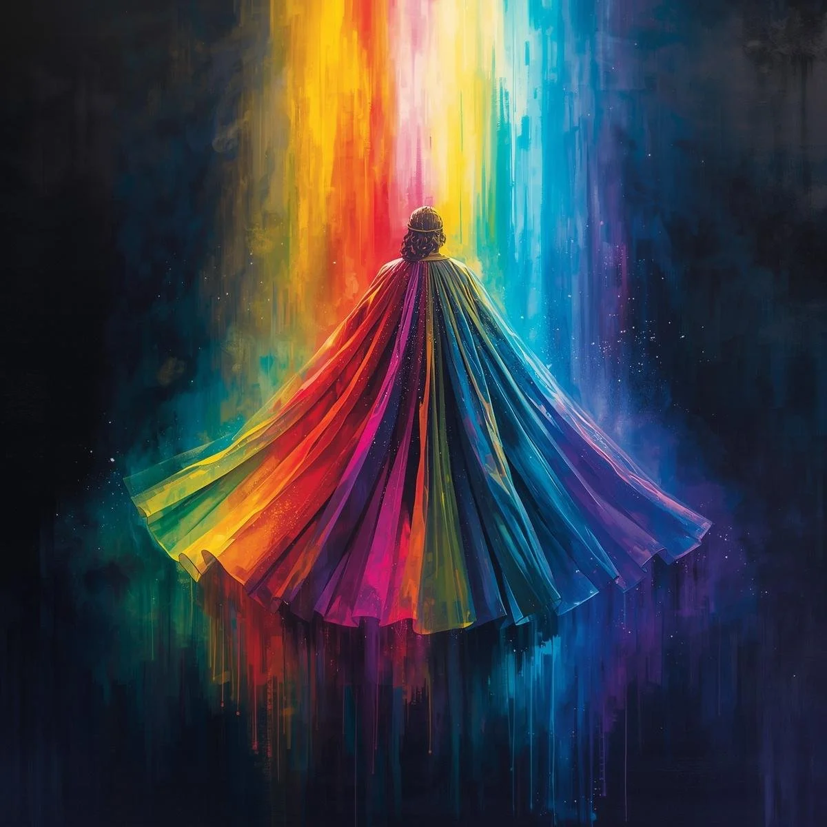 Joseph and the Amazing Technicolour Dreamcoat (no people, just the coat and lights emanating in the same colours).jpg