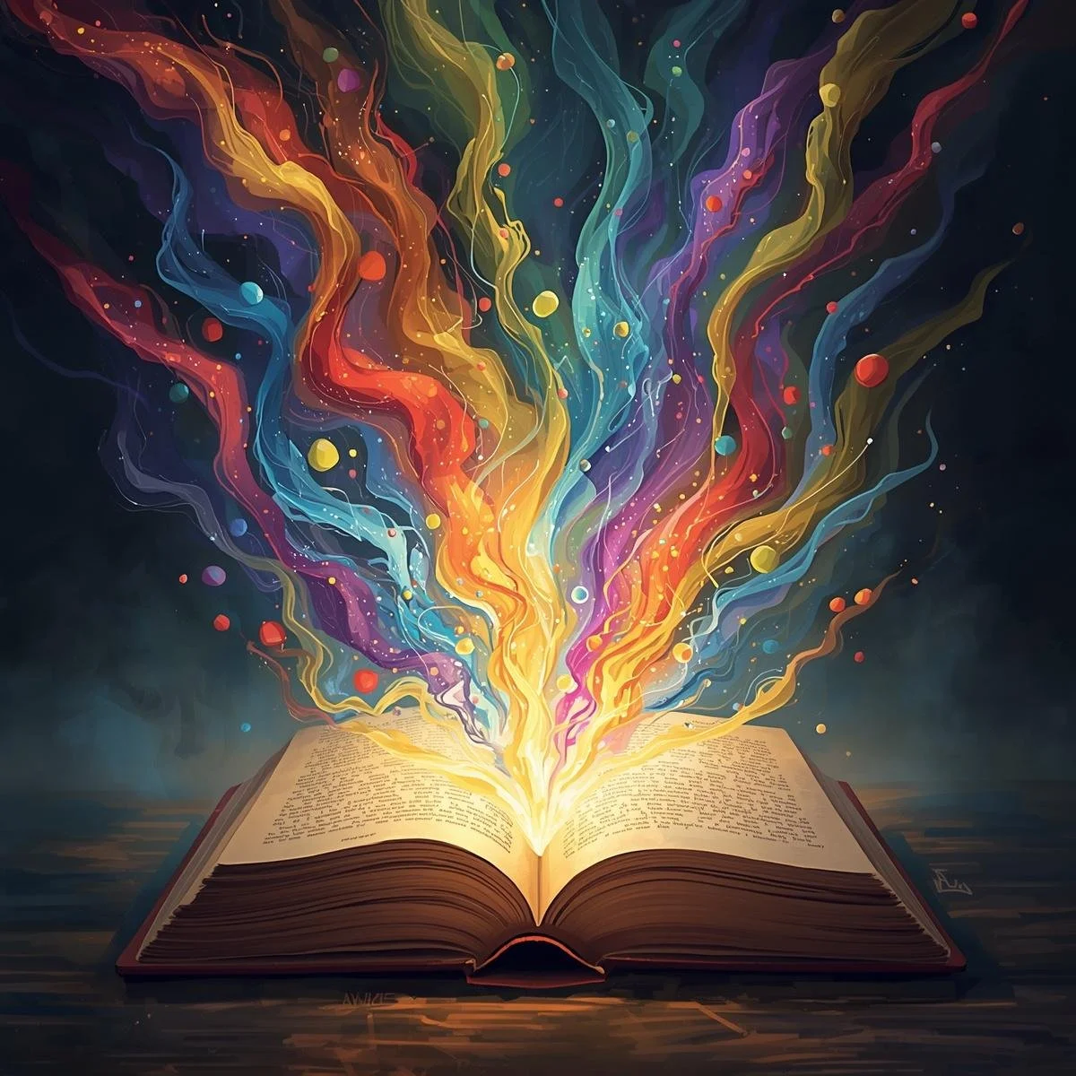 Open book with imagination leaping out.jpg