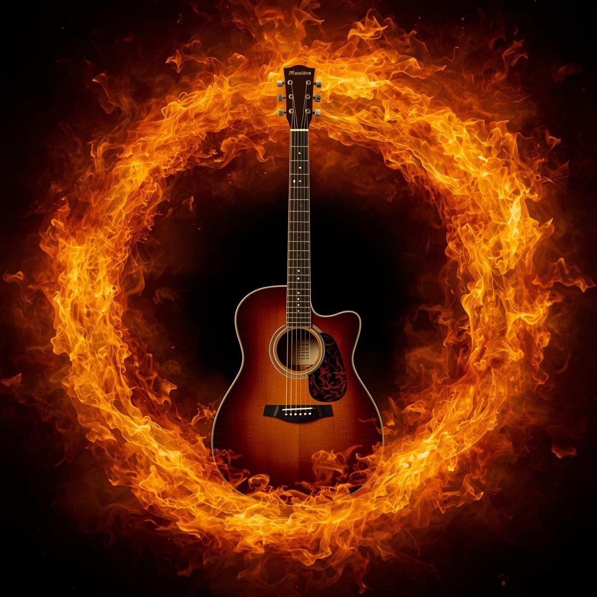 Martin Acoustic Guitar in a Ring of Fire.jpg