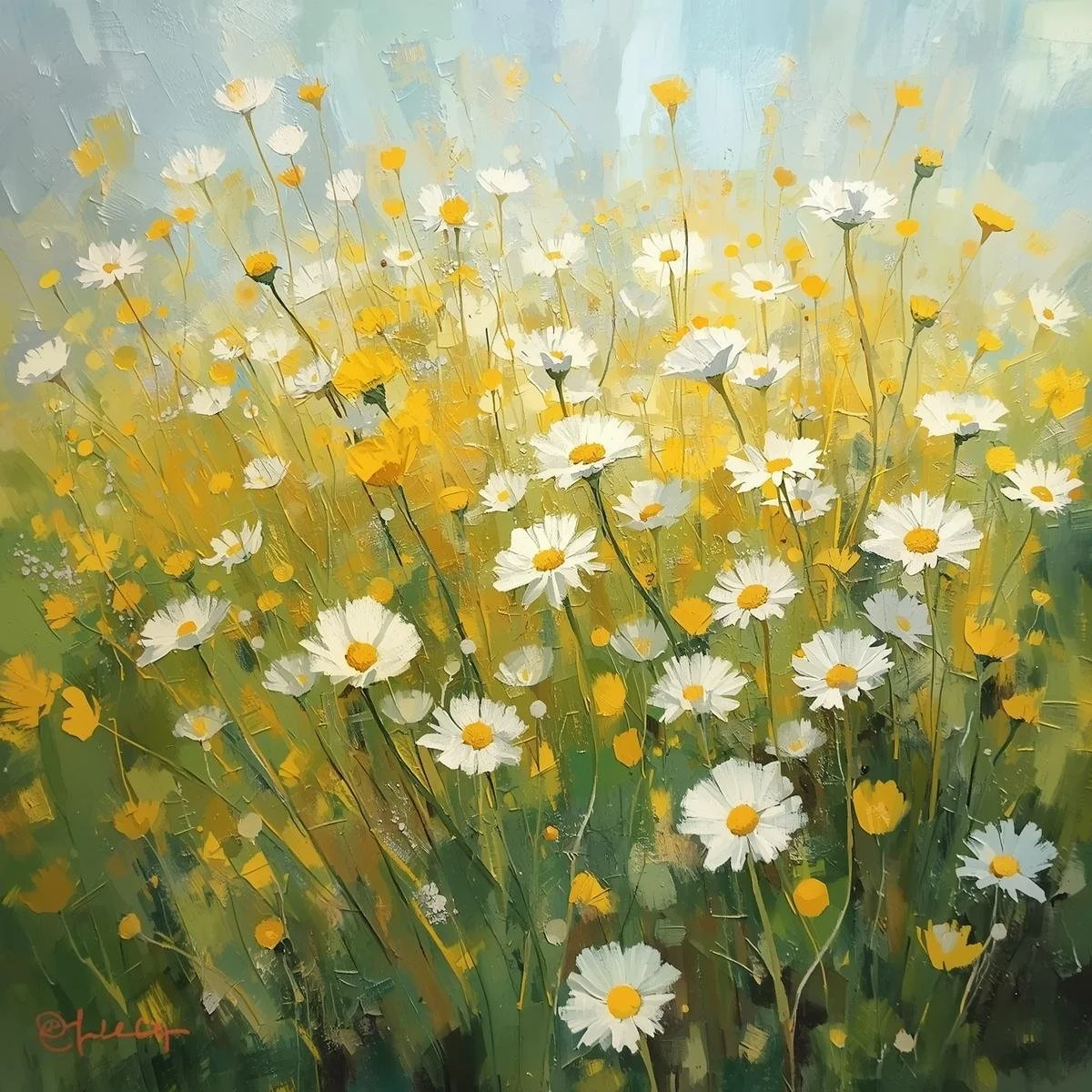Fine Art painting of a Daisy Meadow.jpg