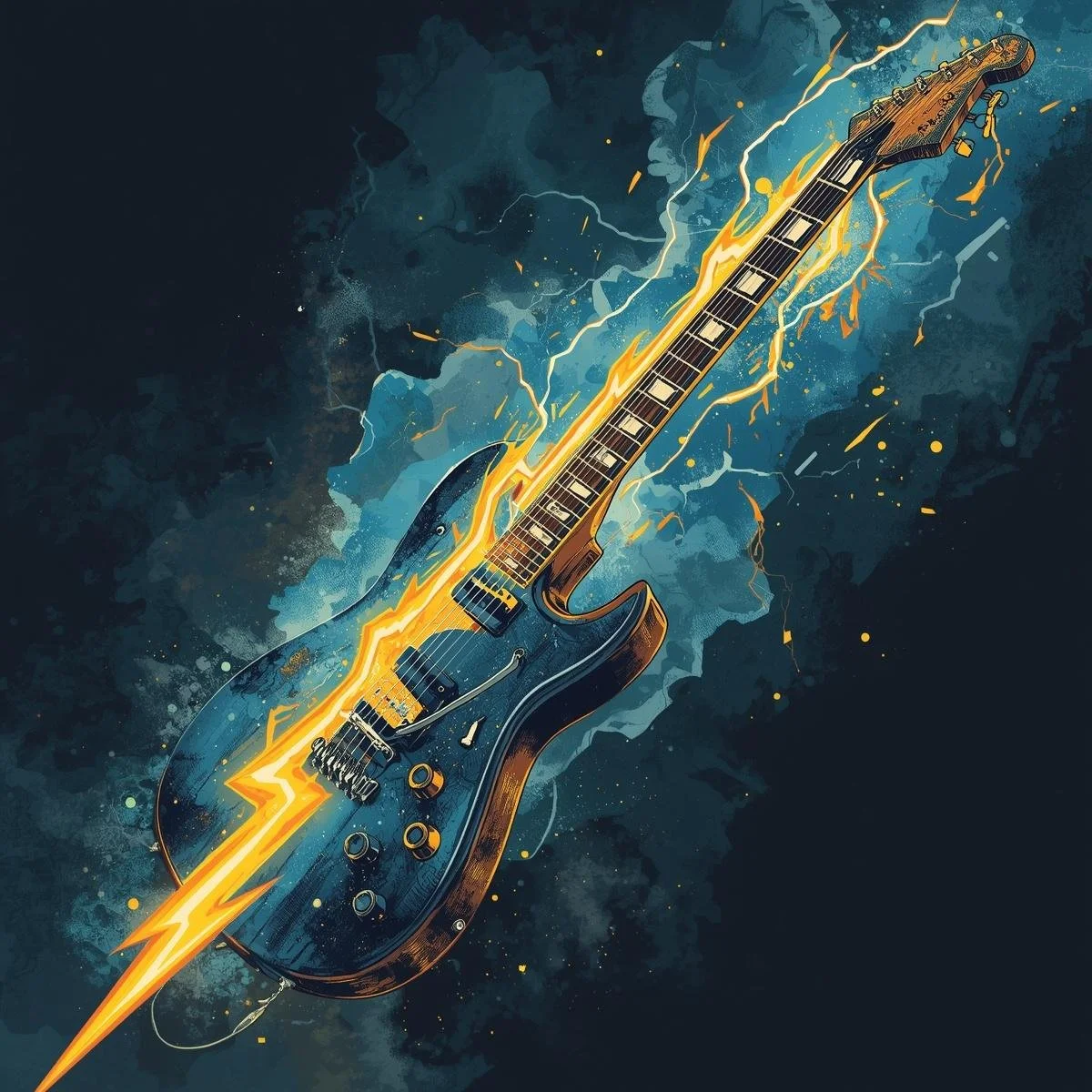 Electric Guitar with a lightening bolt shooting out.jpg