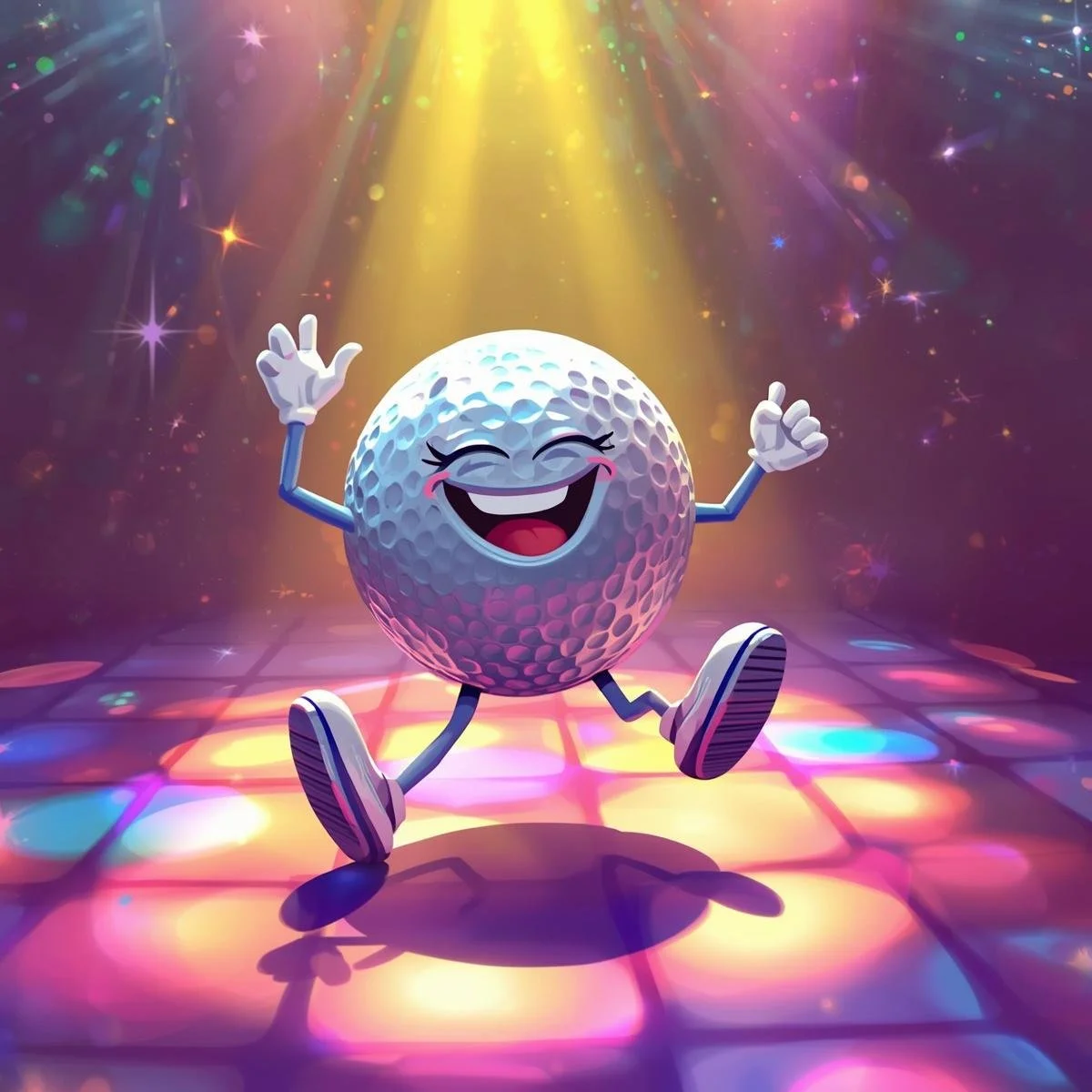 A golfclub dancing on a lit-up dancefloor.jpg