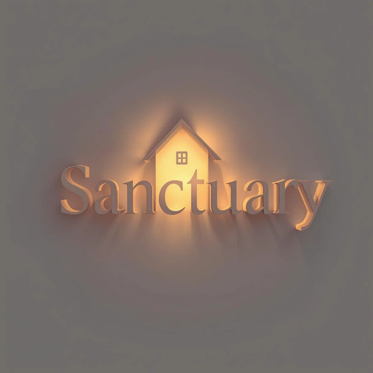 An artistic concept of Sanctuary (with regards to refugees, but I really just want the word sanctuary with the image in a very stylised way - with a house or something to show safety and warmth).jpg