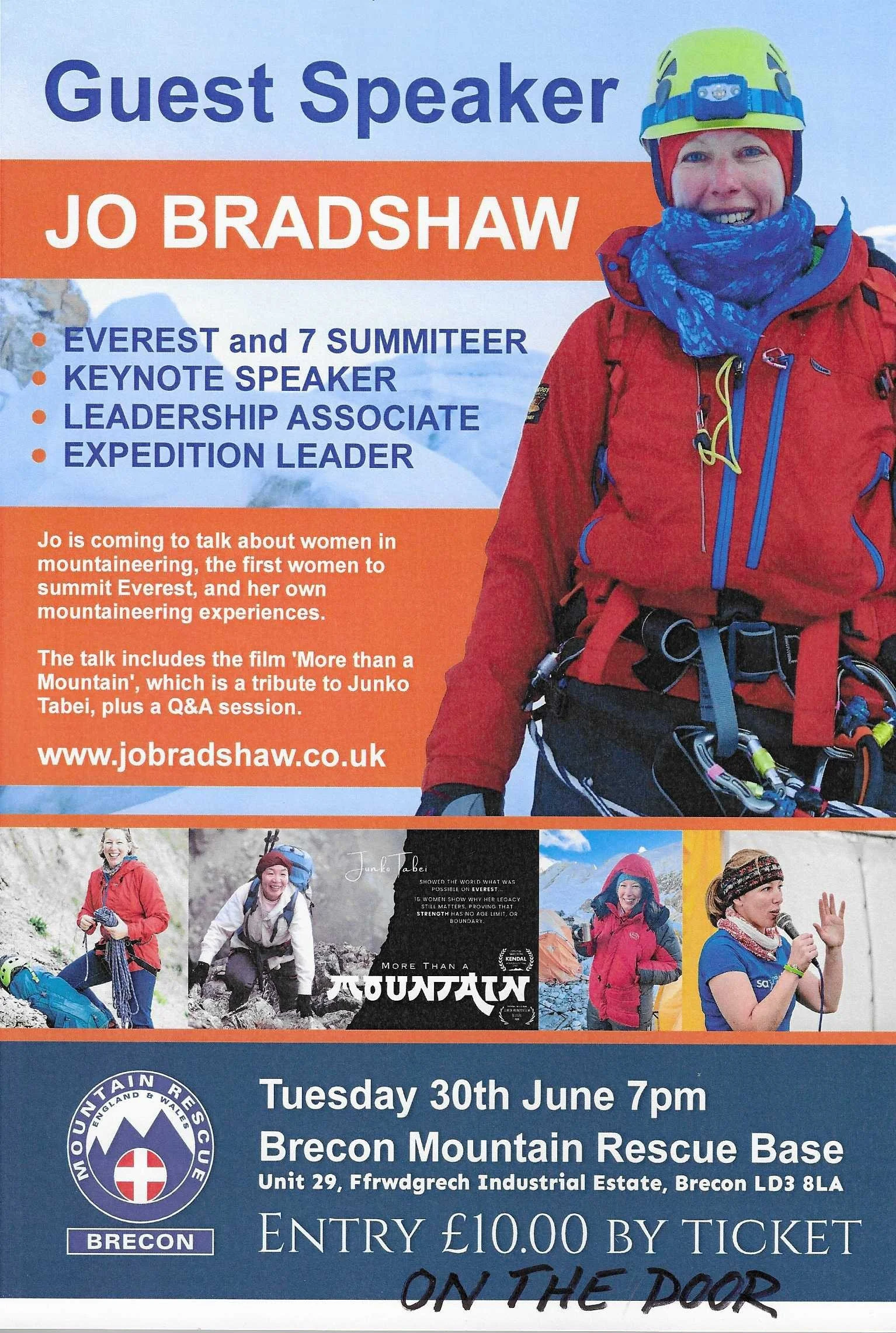 Brecon Mountain Rescue Team: Jo Bradshaw, Guest Speaker