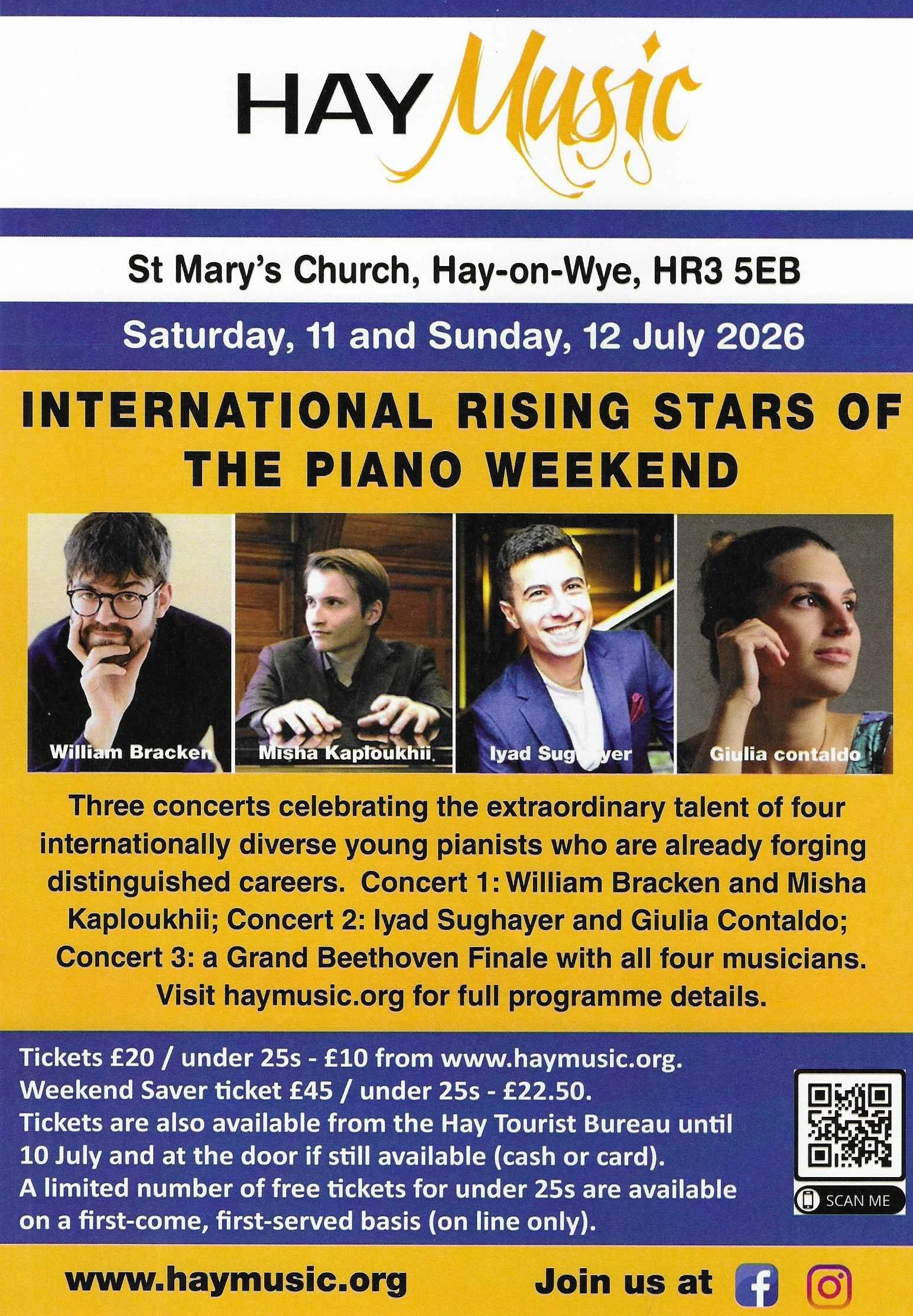 Hay Music: International Rising Stars of the Piano Weekend