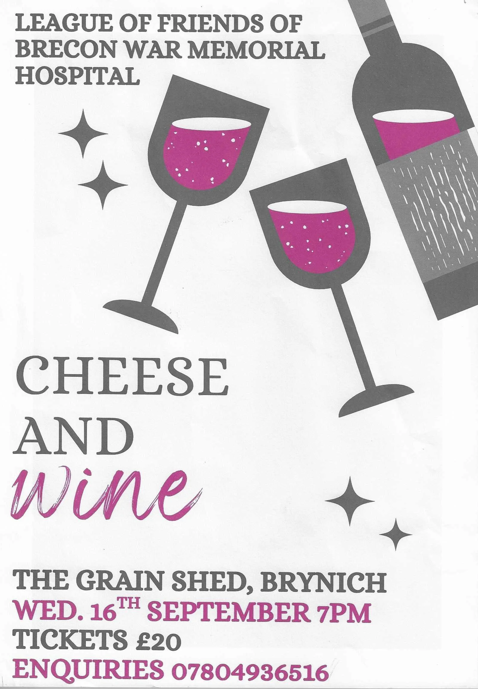 League of Friends of Brecon War Memorial Hospital: Cheese & Wine