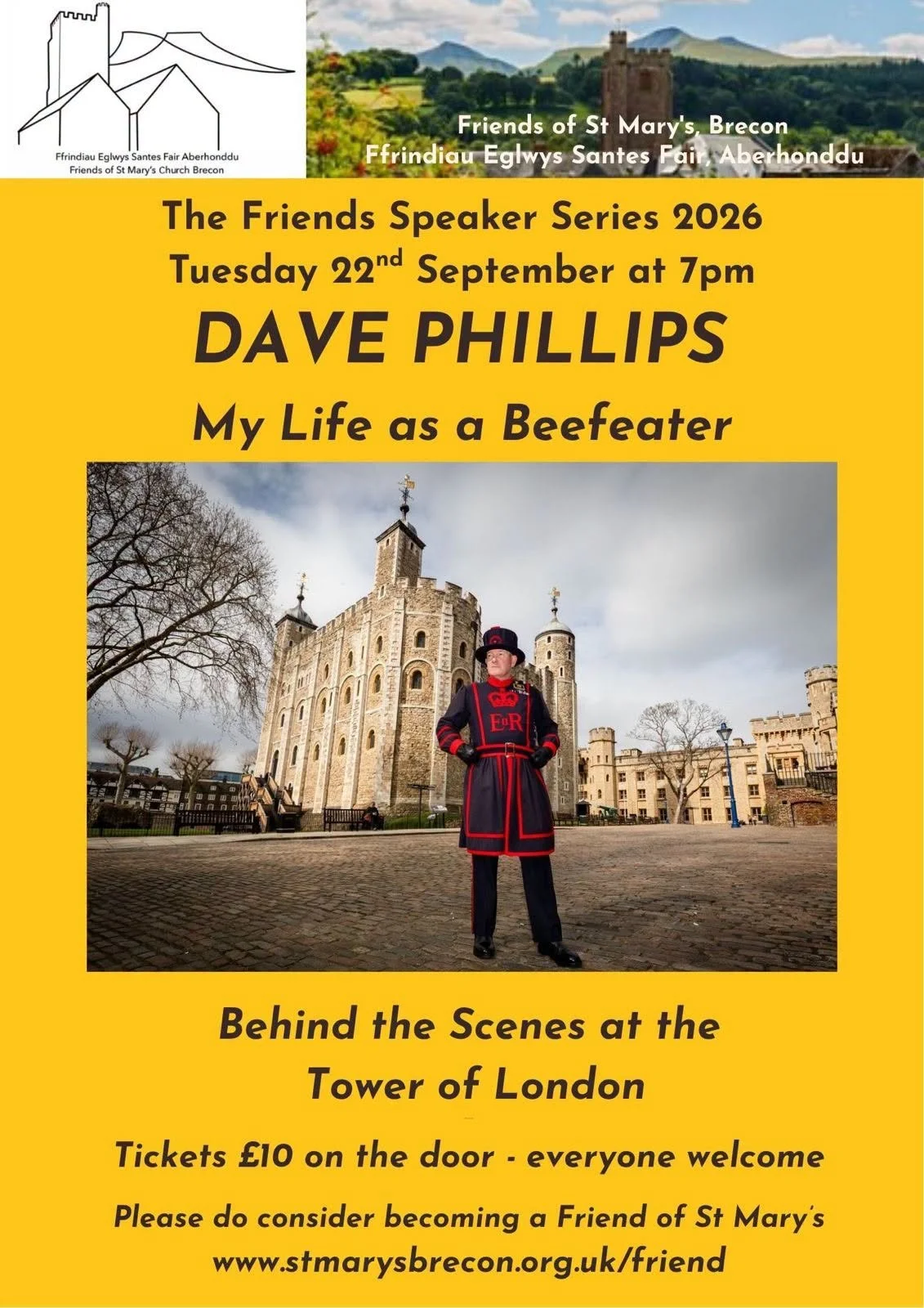 Friends of St Mary's Speaker Series: Dave Phillips, My Life as a Beefeater