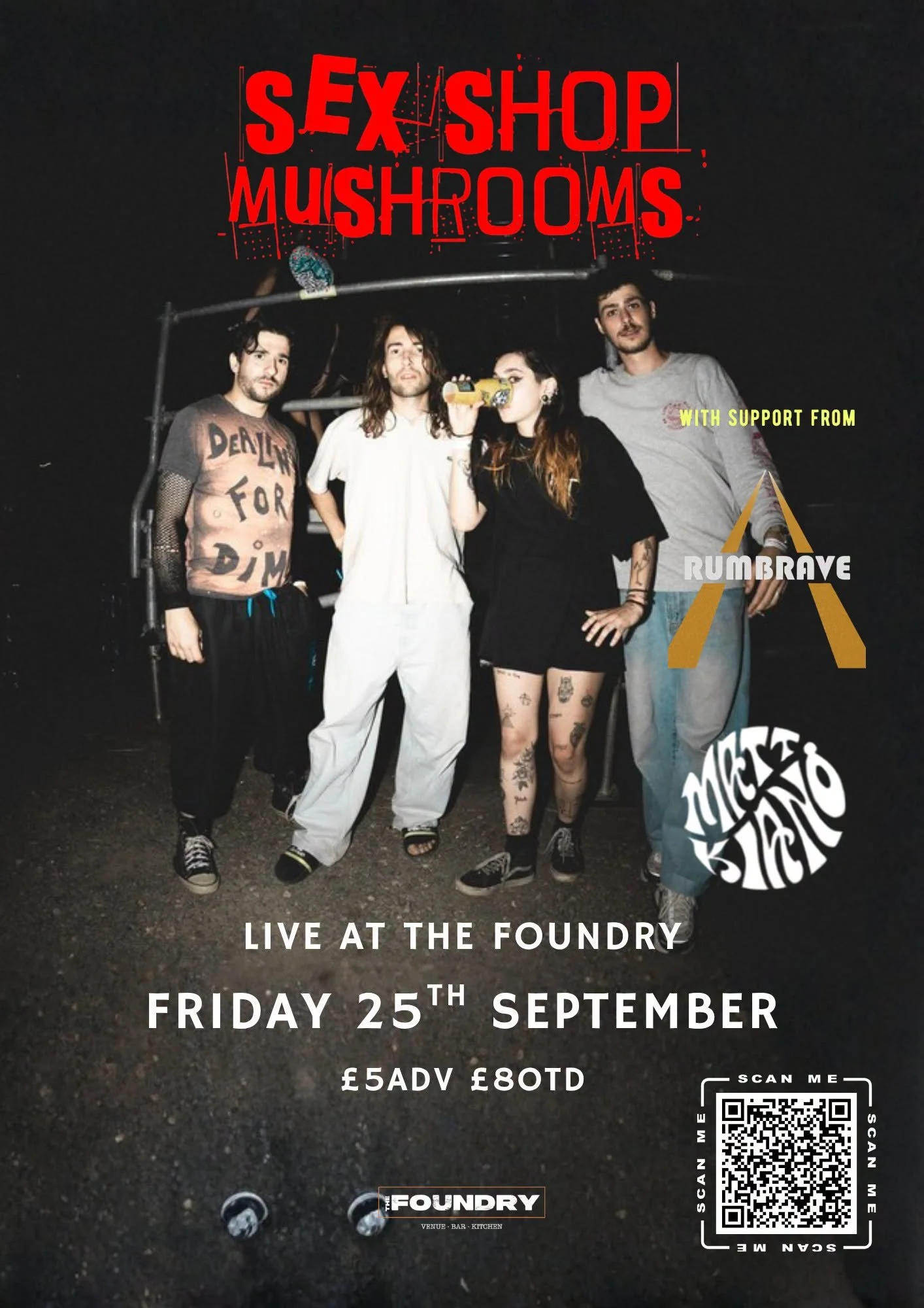 Sex Shop Mushrooms plus Support from Rumbrave and Matt Kiano