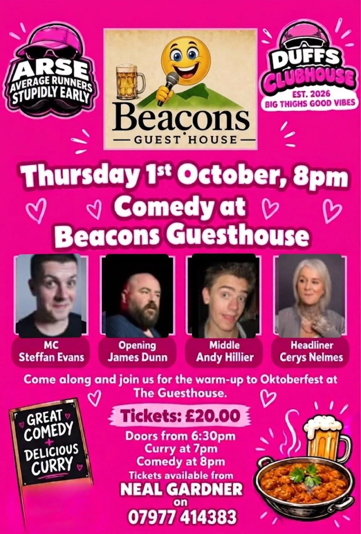 Beacons Guesthouse: Curry & Comedy Night