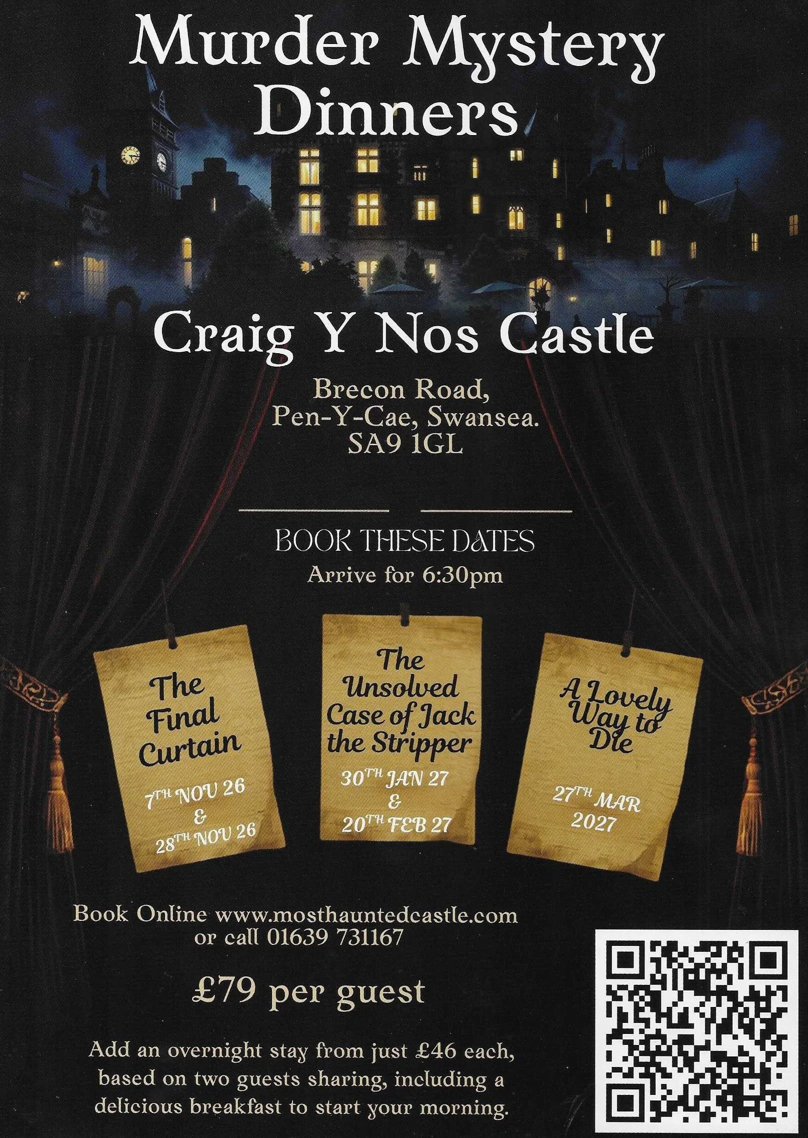 Murder Mystery Dinners at Craig y Nos: The Final Curtain
