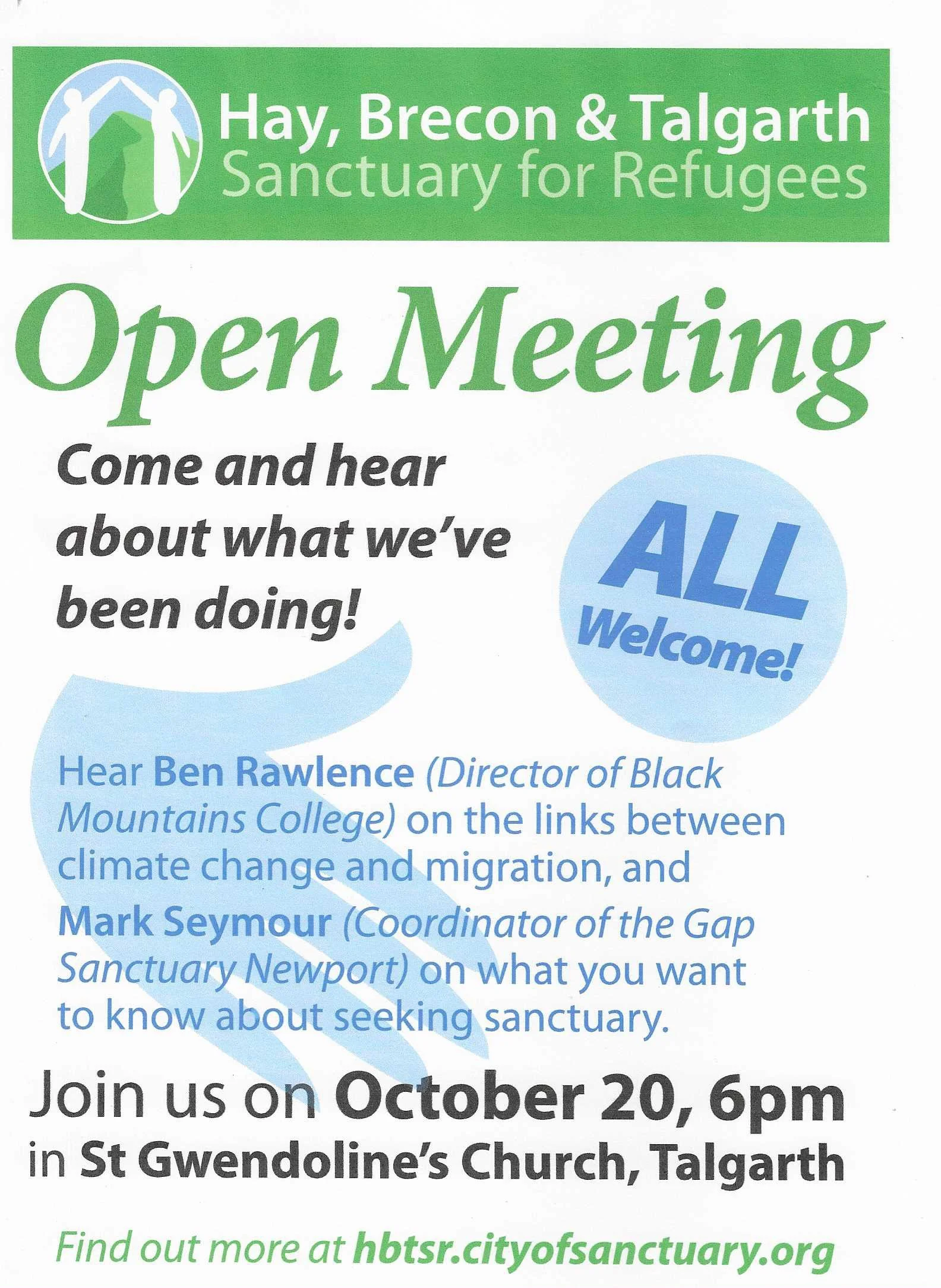 Hay, Brecon & Talgarth Sanctuary for Refugees: Open Meeting