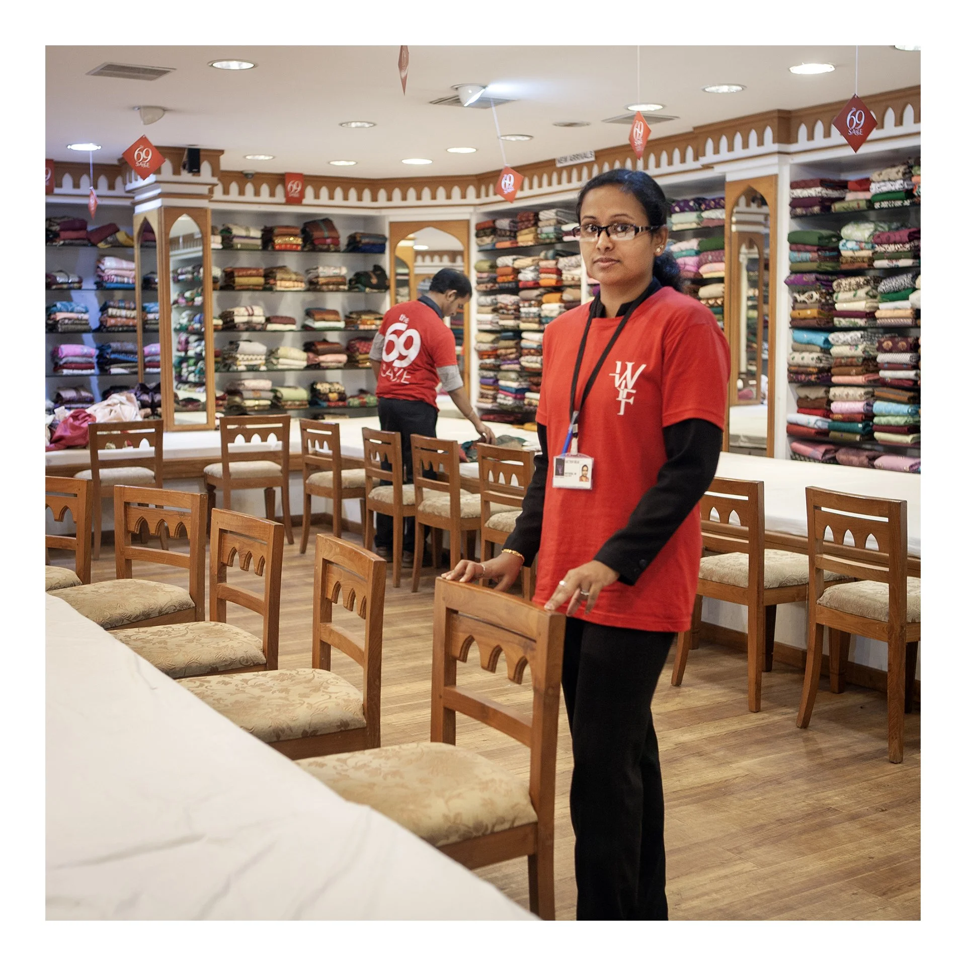 Nithya Mary, 22, works at a department store