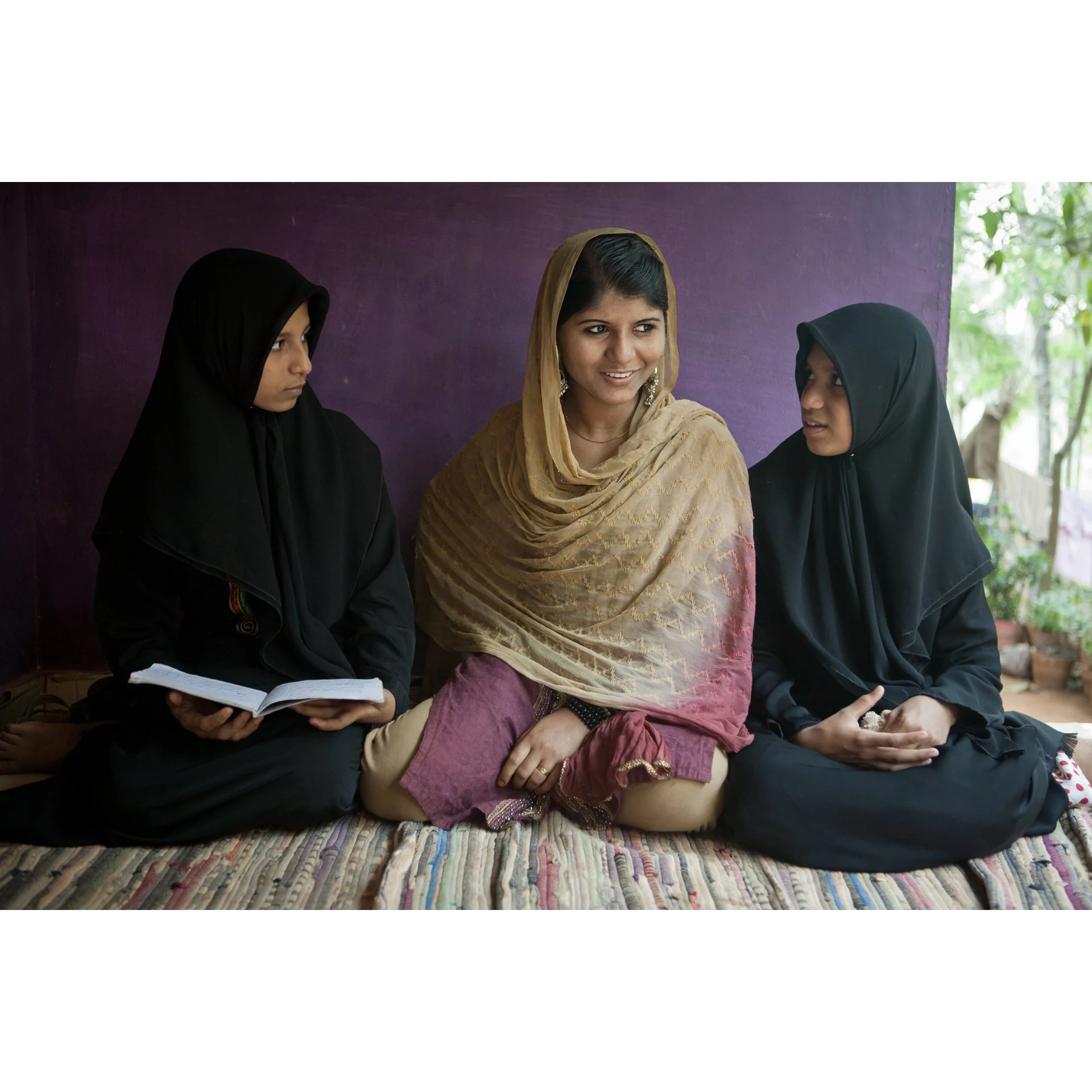 Meharban, 17, with her sisters