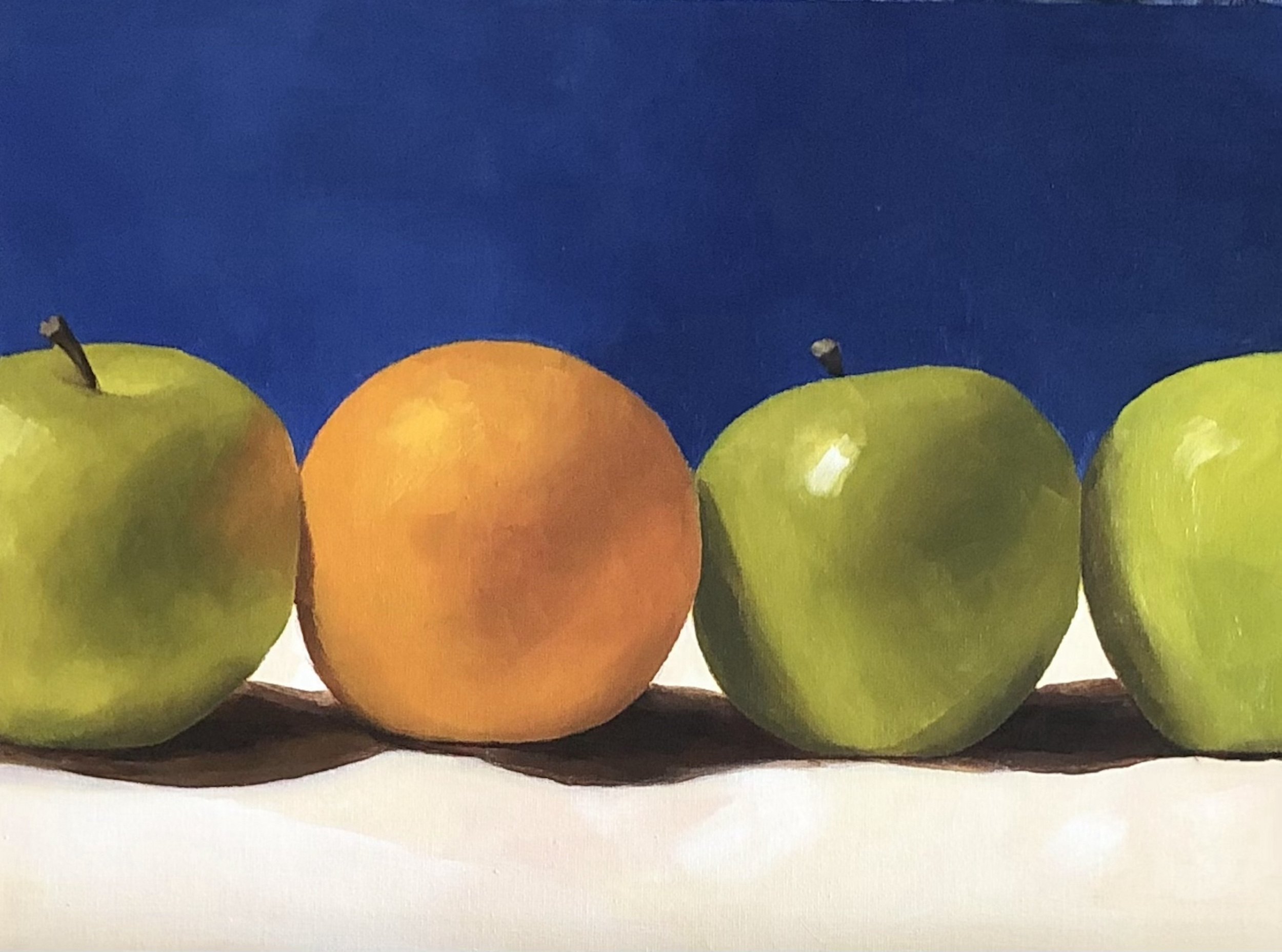 Apples to Orange, 16 x 20 Oil on Canvas Panel, 2022