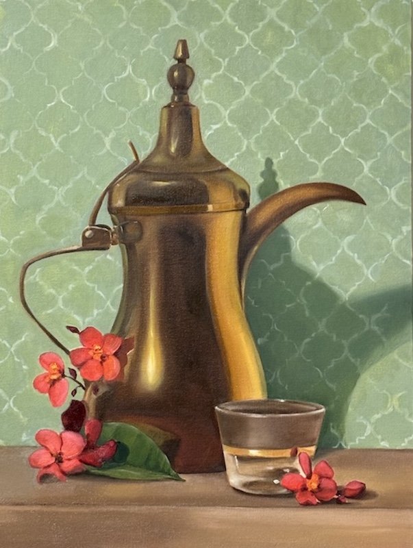 Dalla (Arabic Coffee Pot) 18 x 24 Oil on Canvas 2024