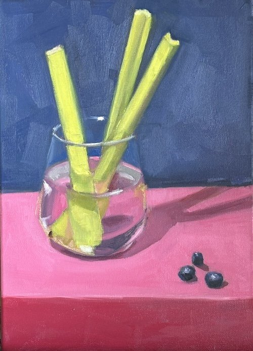 Rabbit Food, 11 x 17, Oil on Canvas, 2024