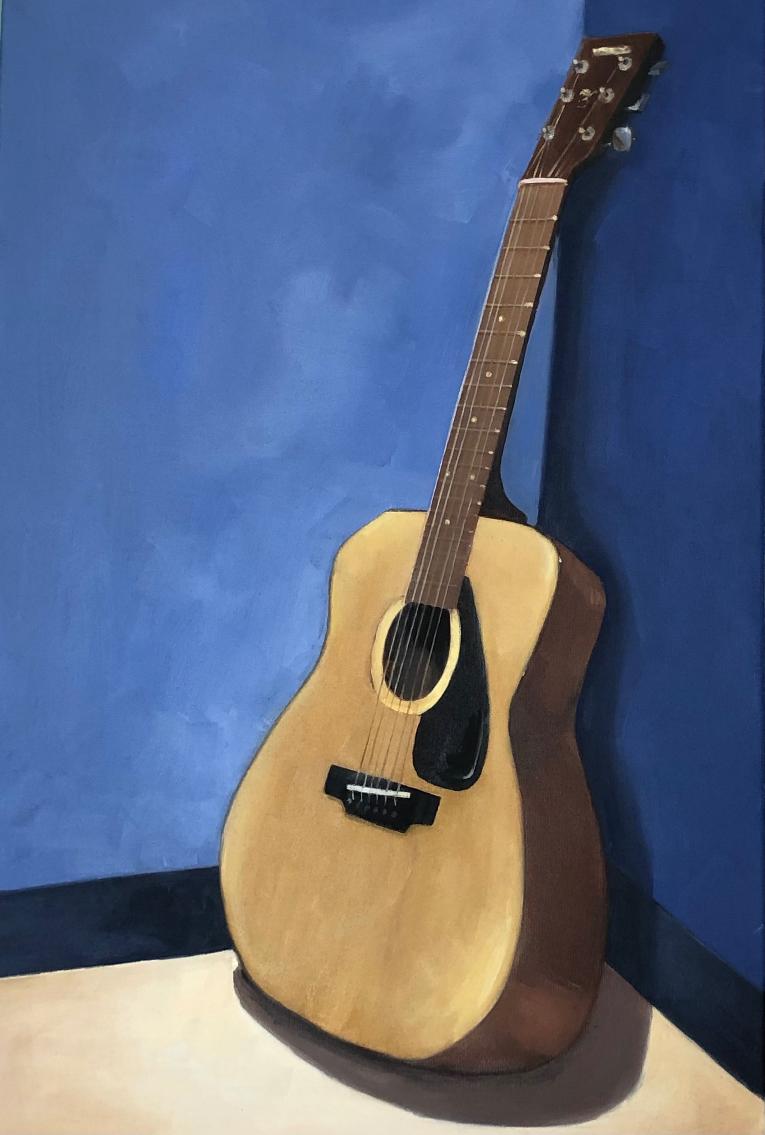 La Guitarra Waiting, 20 x 30 Oil on Canvas 2023