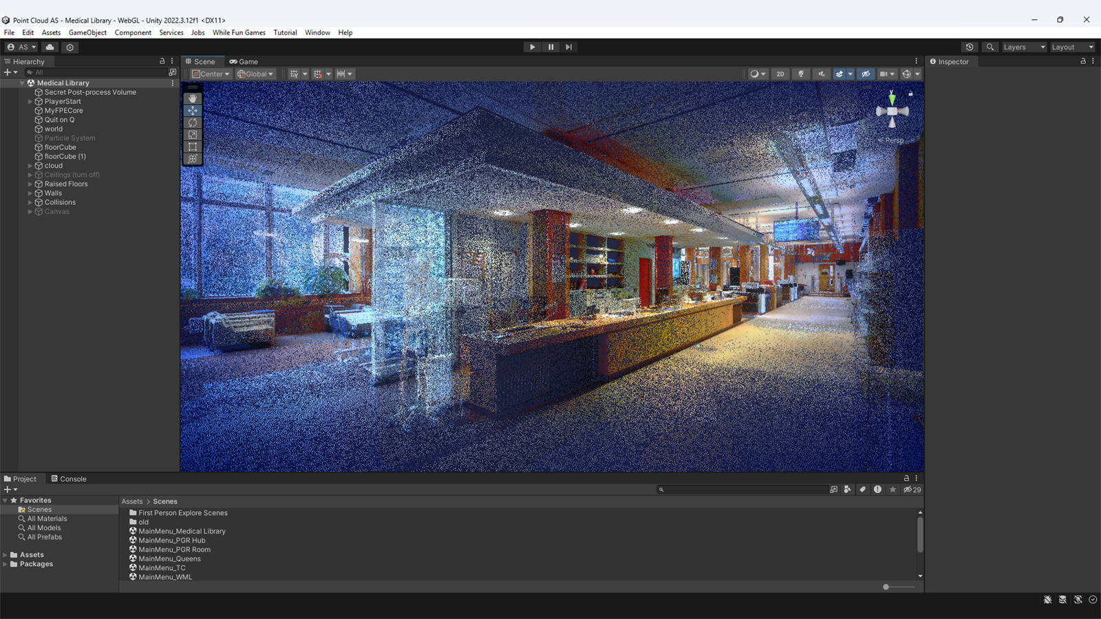 PLY of the Medical Library from Cloud Compare imported into Unity
