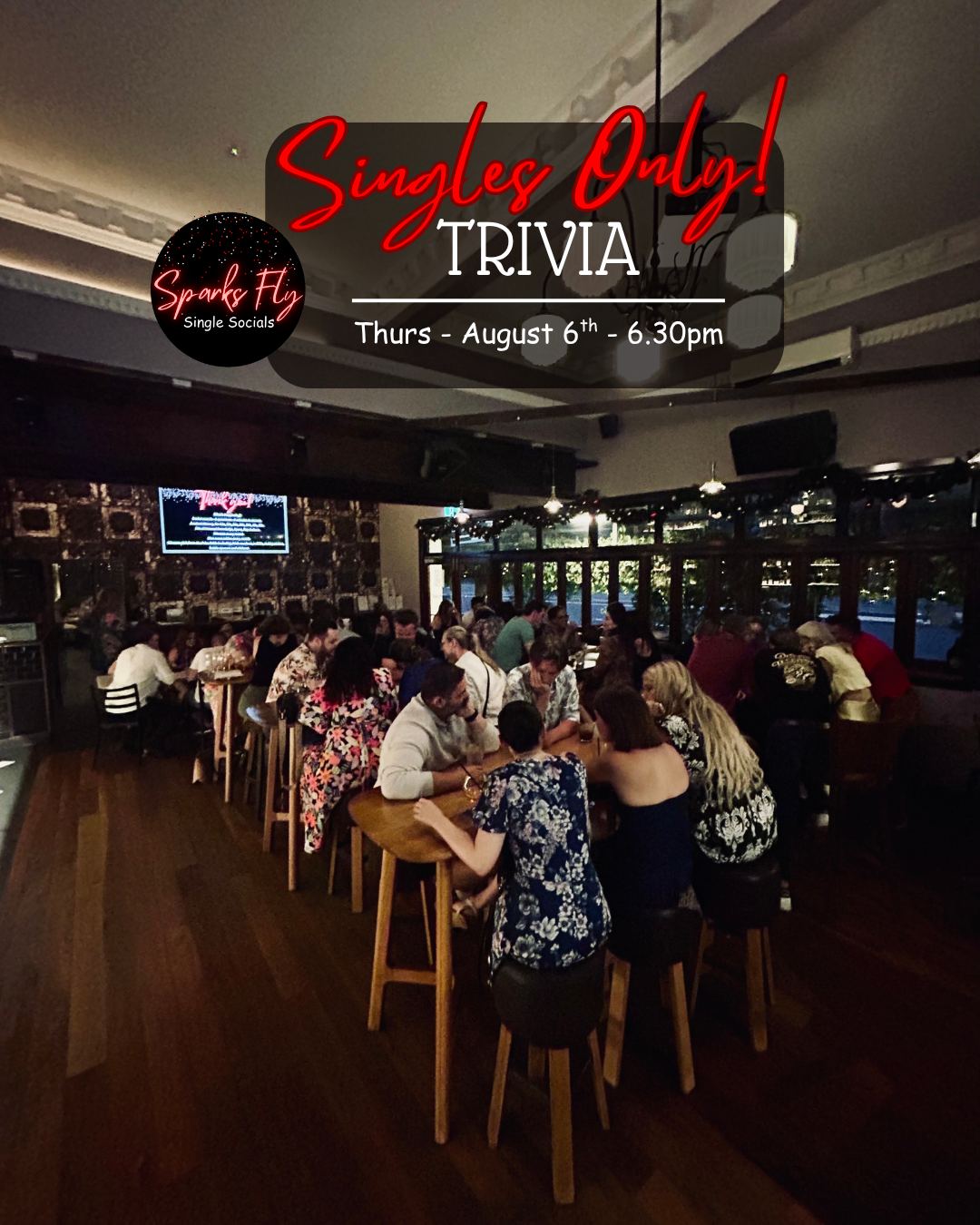 Singles Only Trivia Sparks Fly Single Socials Brisbane Brewing Co Woolloongabba
