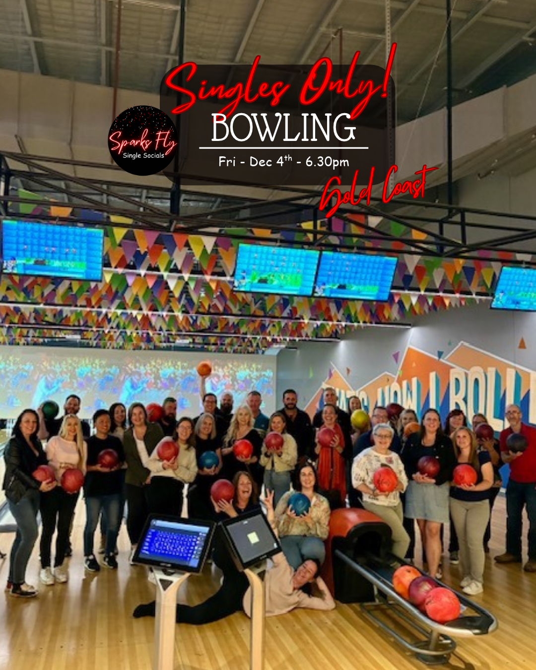 The Park Coomera Westfield Sparks Fly single socials bowling