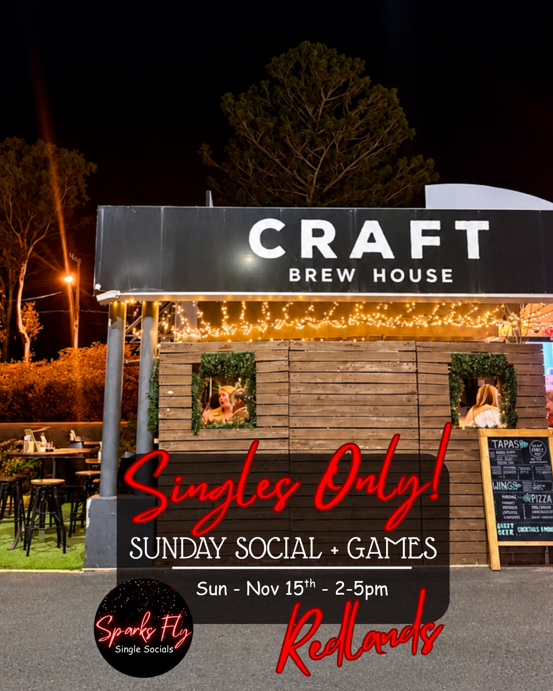 Sparks Fly Single Sunday Social Craft Brew house birkdale redlands