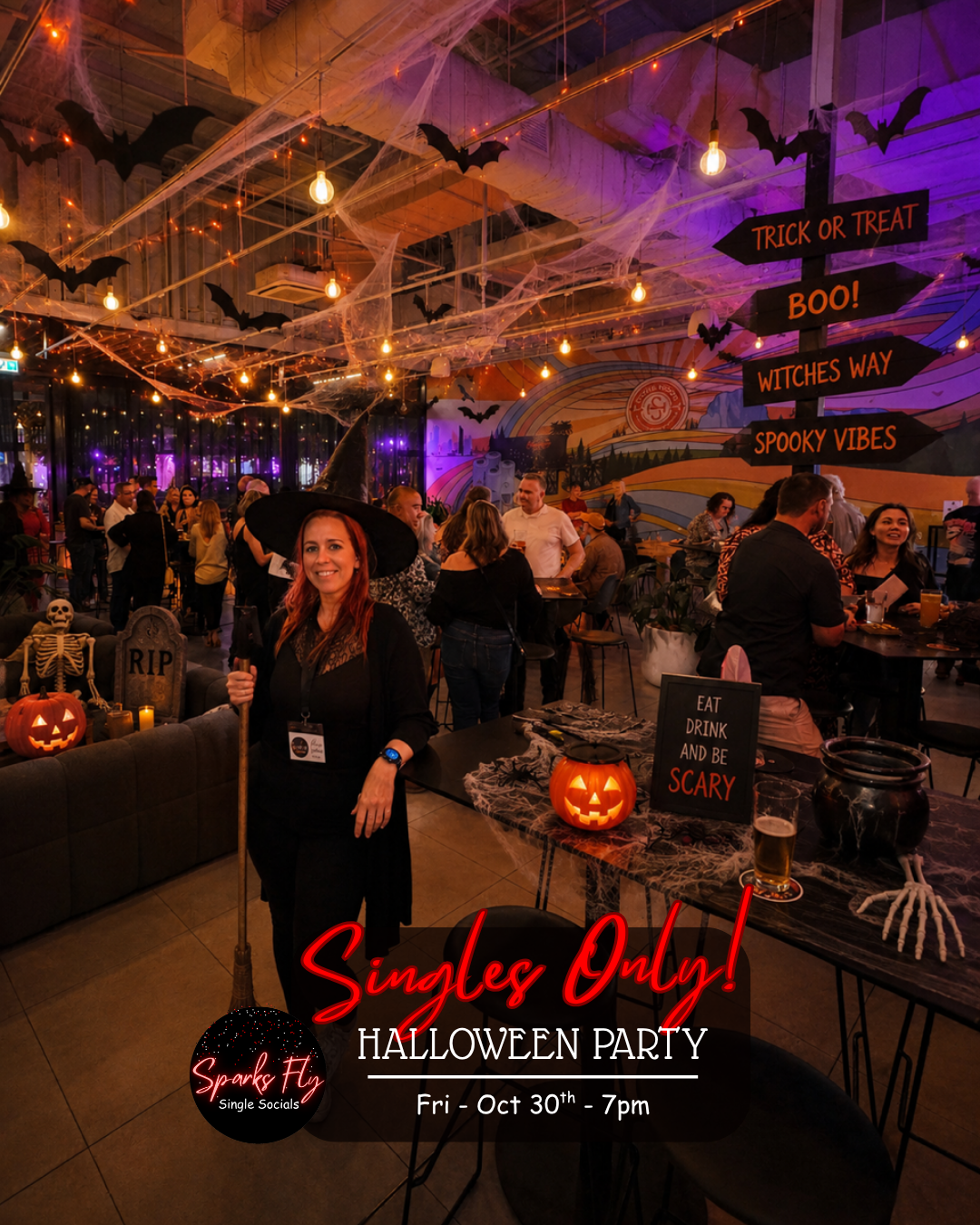 Sparks Fly singles only halloween party slipstream sunshine coast