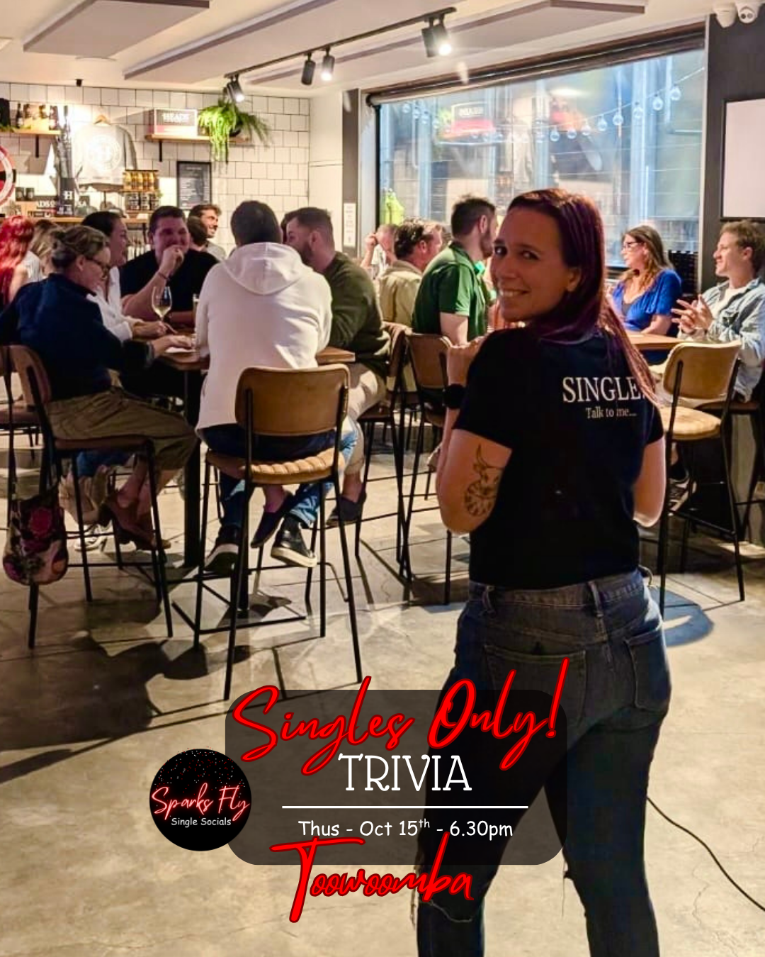 Toowoomba Flipp'd Sparks Fly singles only trivia night