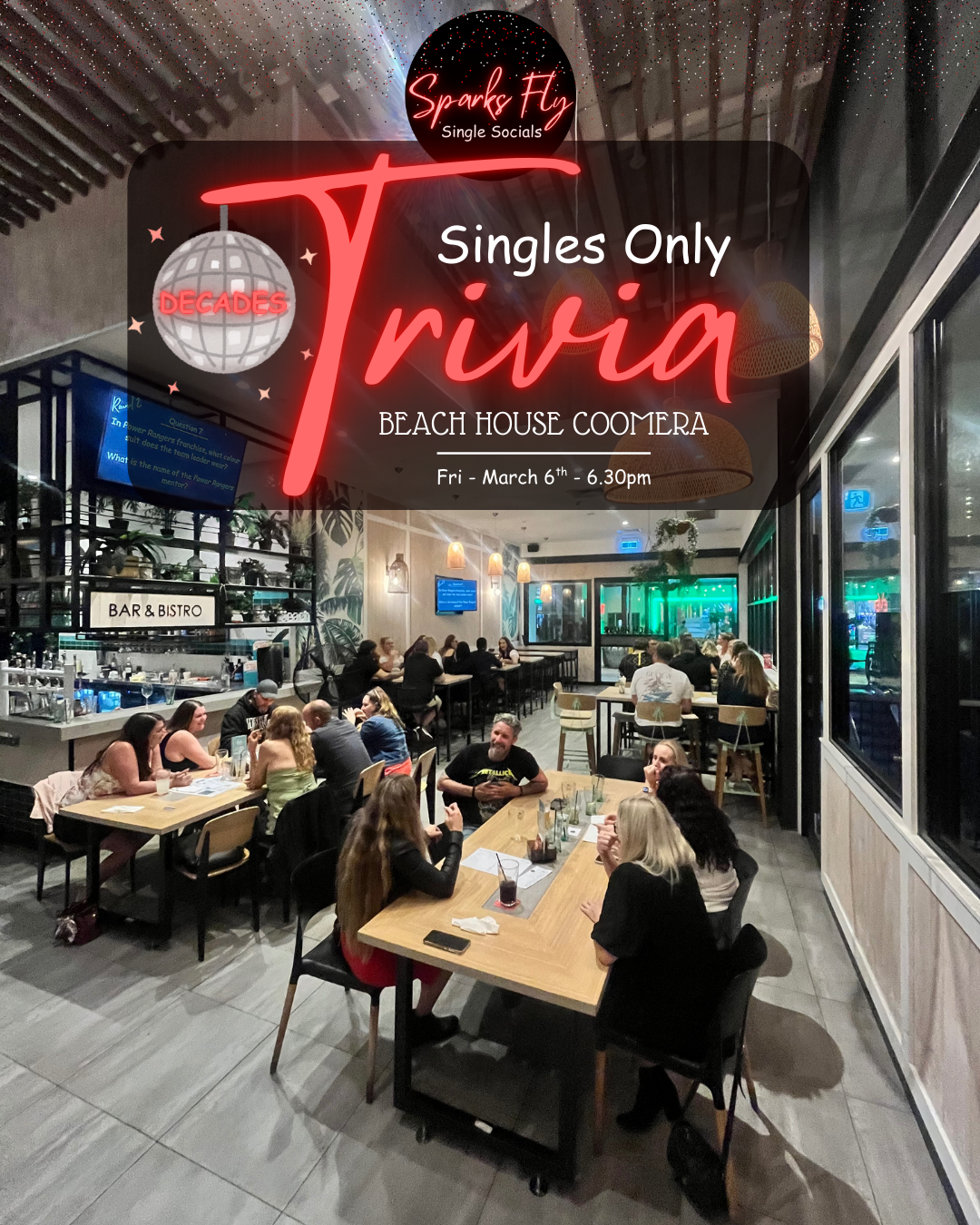 Beach House Singles Only Decades Trivia Gold Coast Singles Coomera