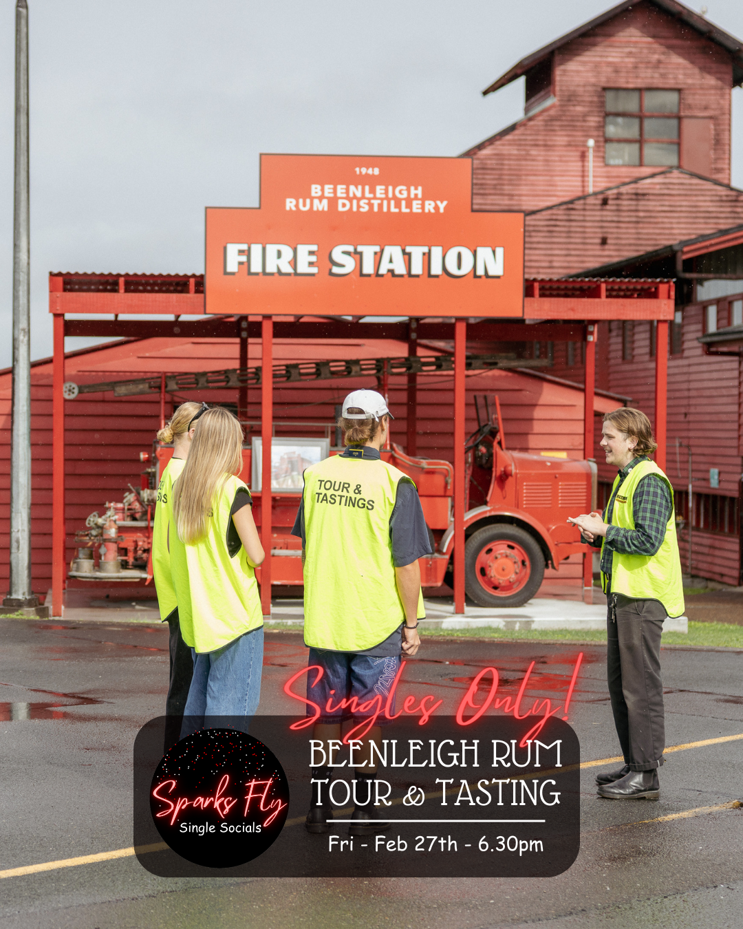 Sparks Fly Singles Only Beenleigh Rum Distillery Gold Coast Brisbane Logan