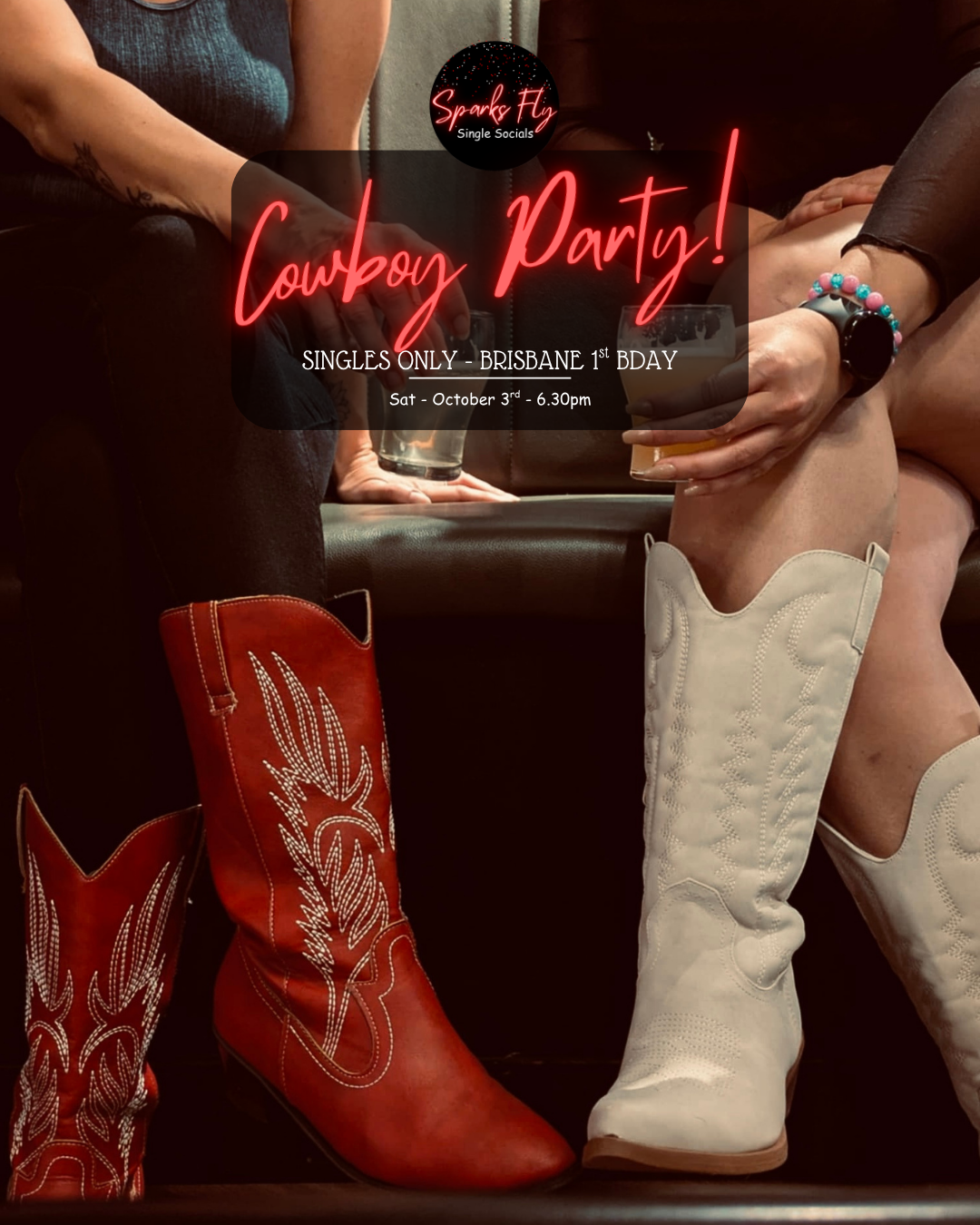 Cowboy party singles only soapbox brewing co brewery sparks fly singles only line dancing