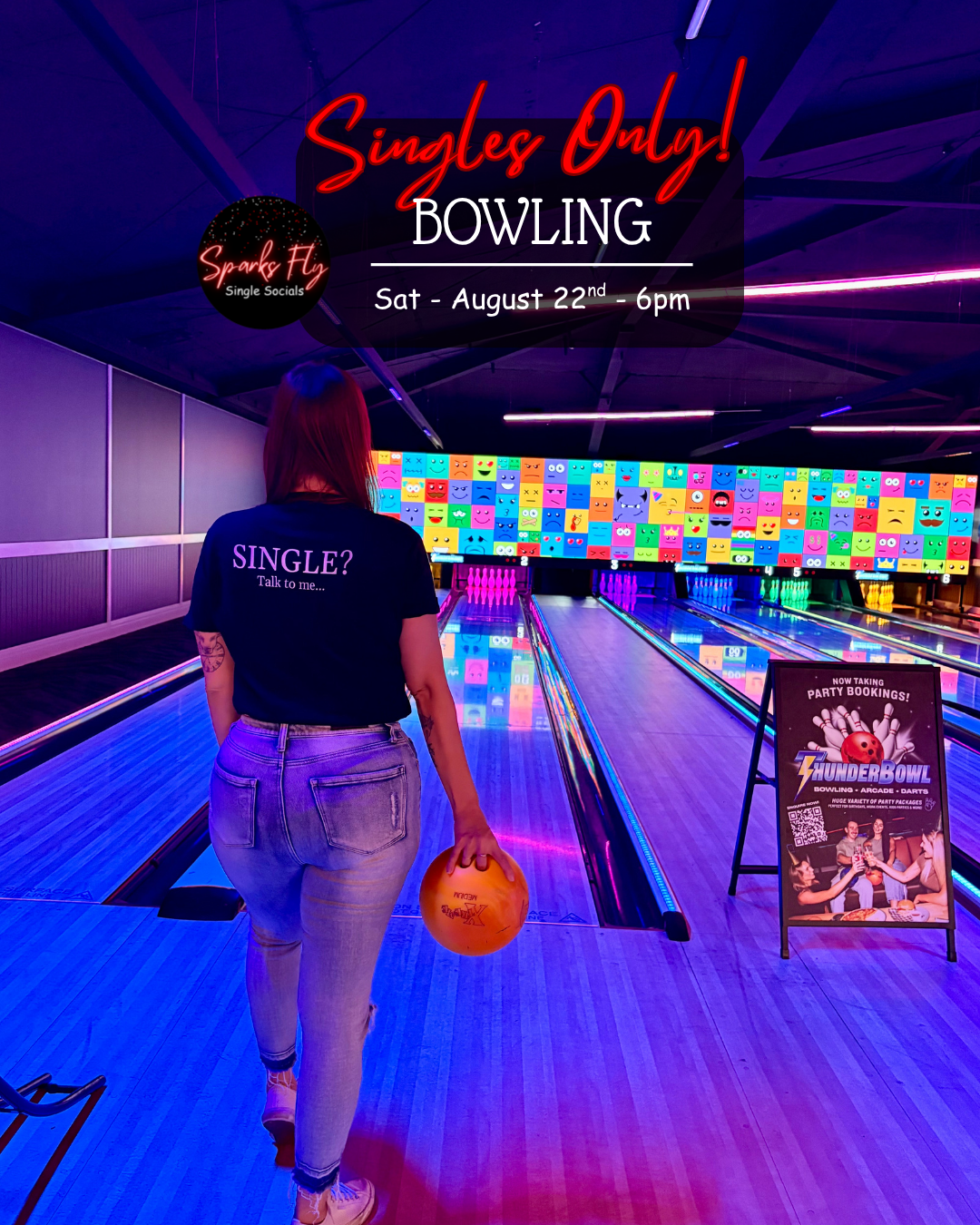 Thunderbowl Sparks Fly SIngles Only Bowling