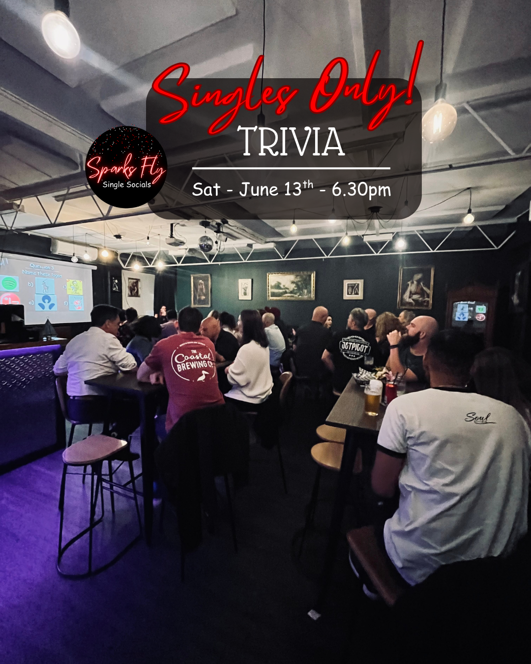 Sparks Fly Singles Only Trivia Brisbane Milton Common